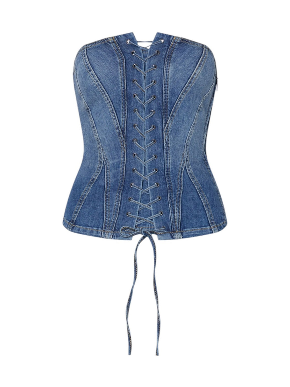 LIU JO feat. ELODIE Top Donna UA6506D0399 79157 Den.md.Blue intrecci gioboutiqueweb