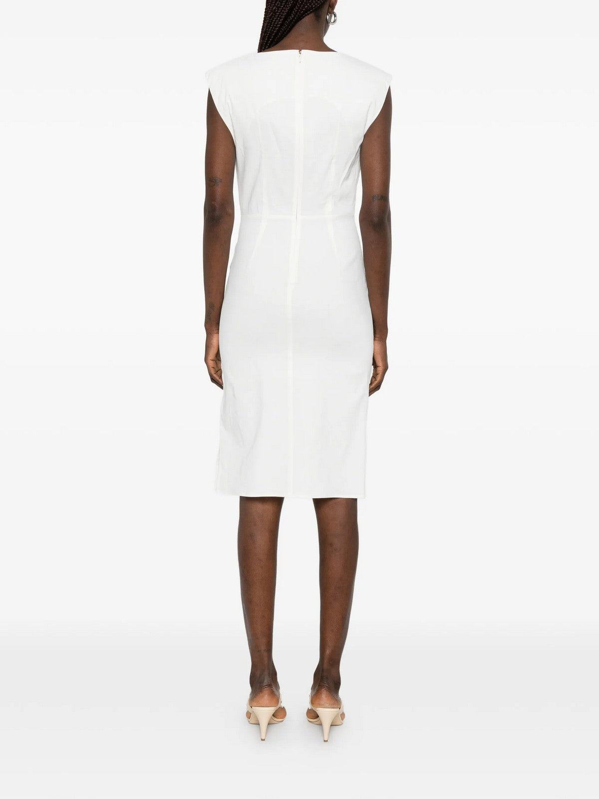 PINKO Abito Donna ALISSA ABITO LINO STRETCH 106521-A34I Z05 BIANCO-BIANCANEVE gioboutiqueweb