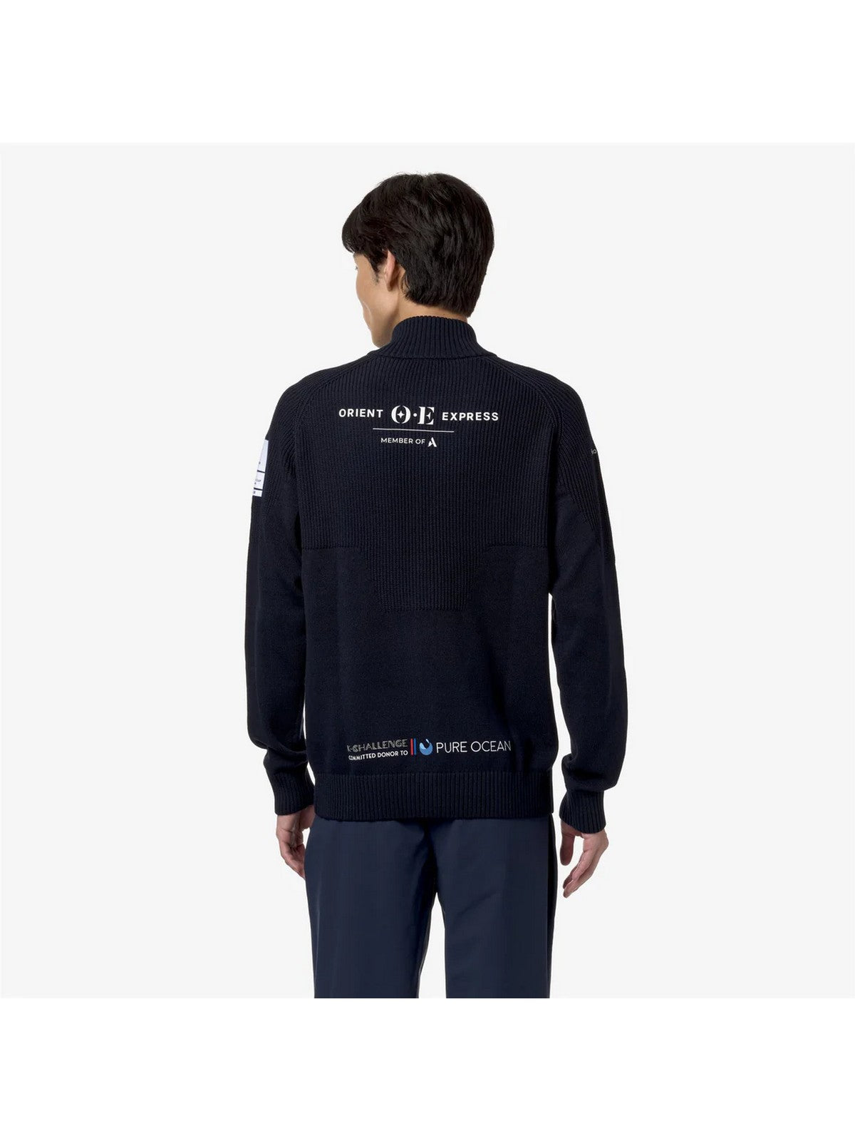 K-Way-Männer Ault Orient Express Team AC K2127ZW B29 Blaues Sweatshirt