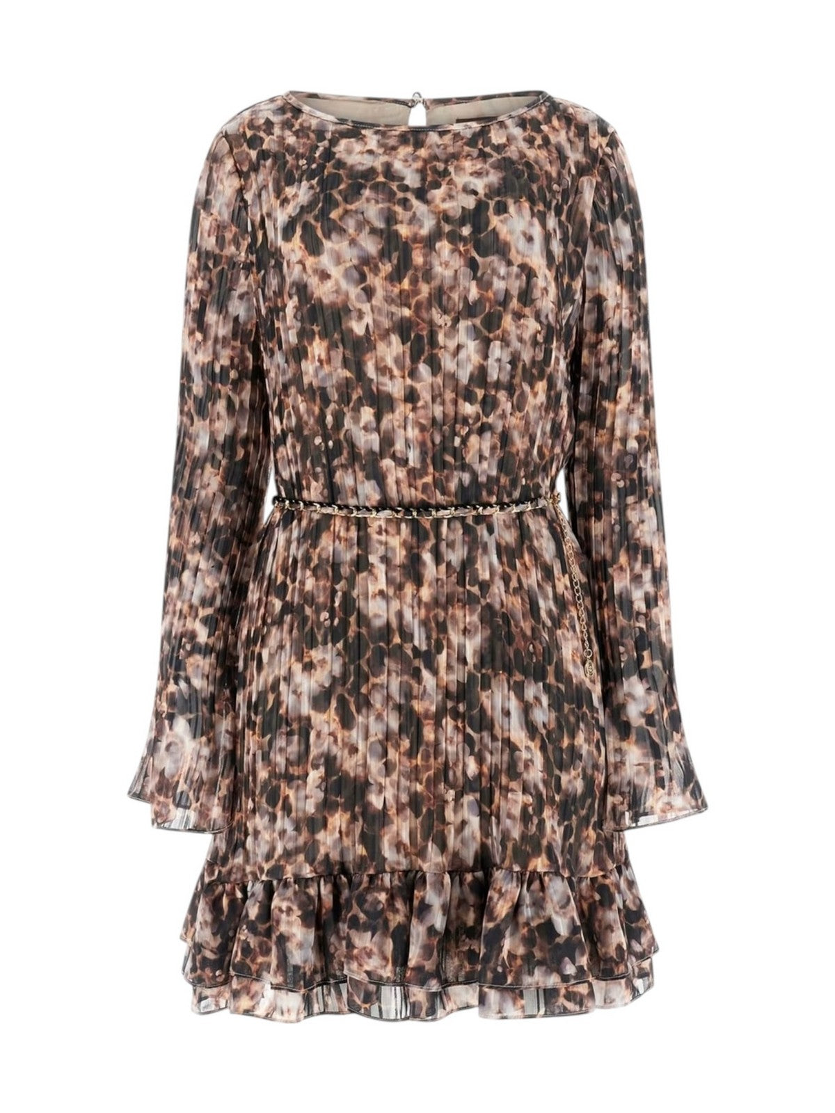 GUESS Abito Donna LS ILENIA PLEAT DRESS W6RK37 WJ712 PM66 SAFARI BLOOM PRINT gioboutiqueweb