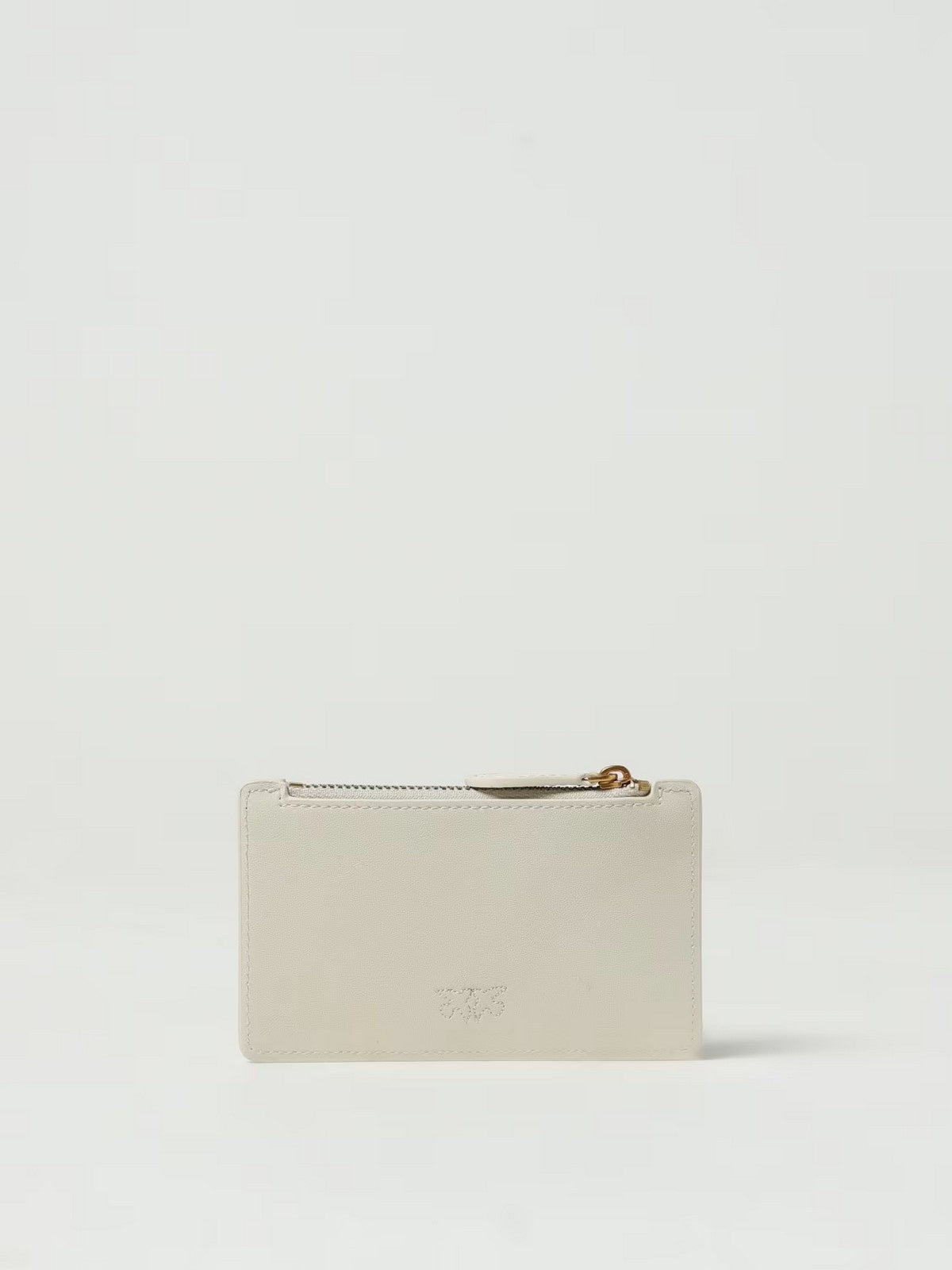 PINKO Portafoglio Donna AIRONE CARDHOLDER VITELLO SETA 100251-A0F1 Z14Q BIANCO SETA-ANTIQUE GOLD gioboutiqueweb