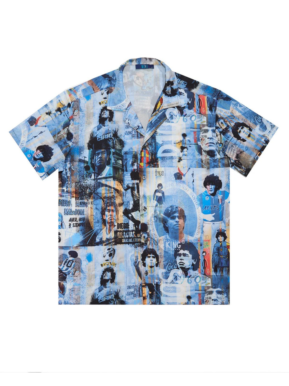 MOVE be different Camicia Uomo CAMICIA BOWLING D10S AZZURRO