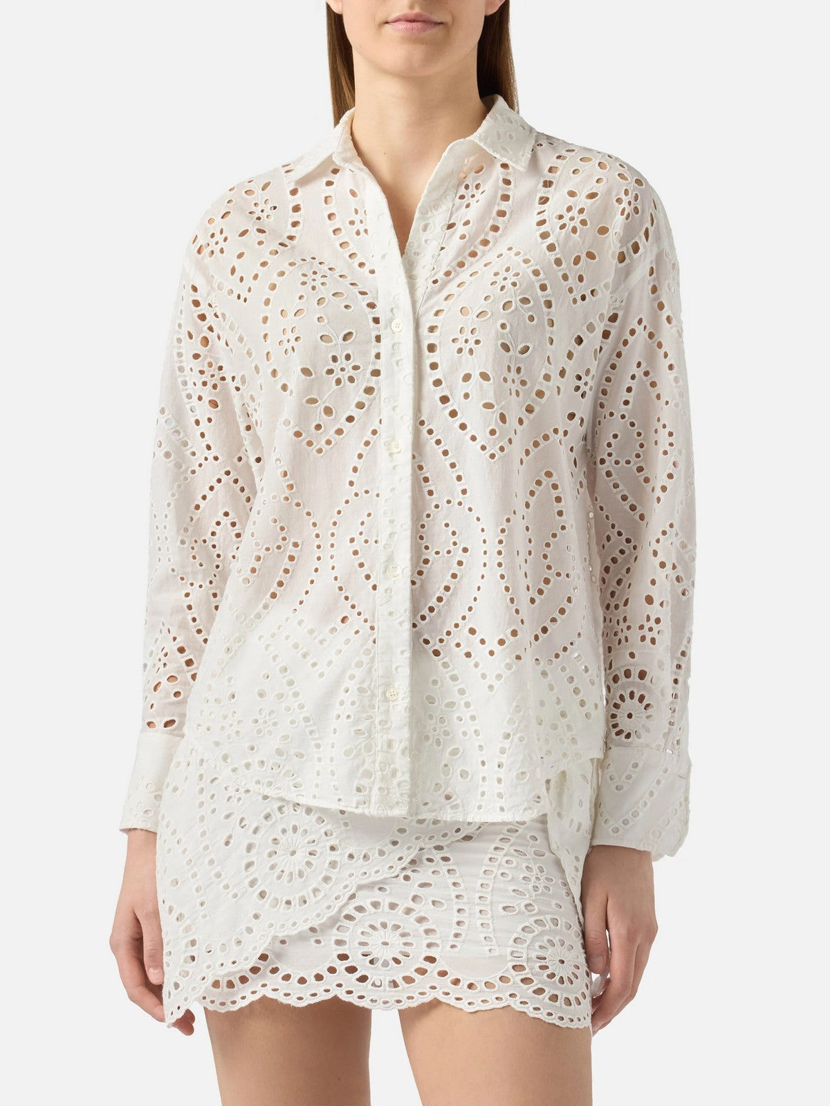 MC2 SAINT BARTH Camicia Donna CRISTAL 01000L SANGALLO LINEWAVE EMBRY 01