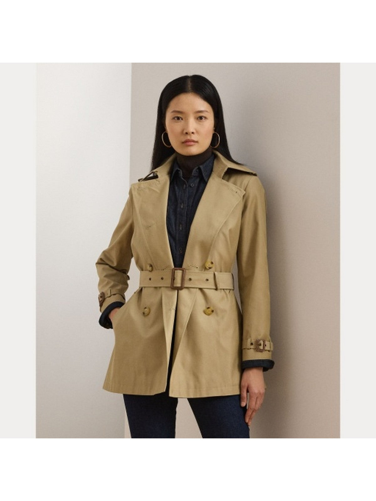 LAUREN RALPH LAUREN Trench Donna DB BLT TR30 297967126 002 Marrone gioboutiqueweb