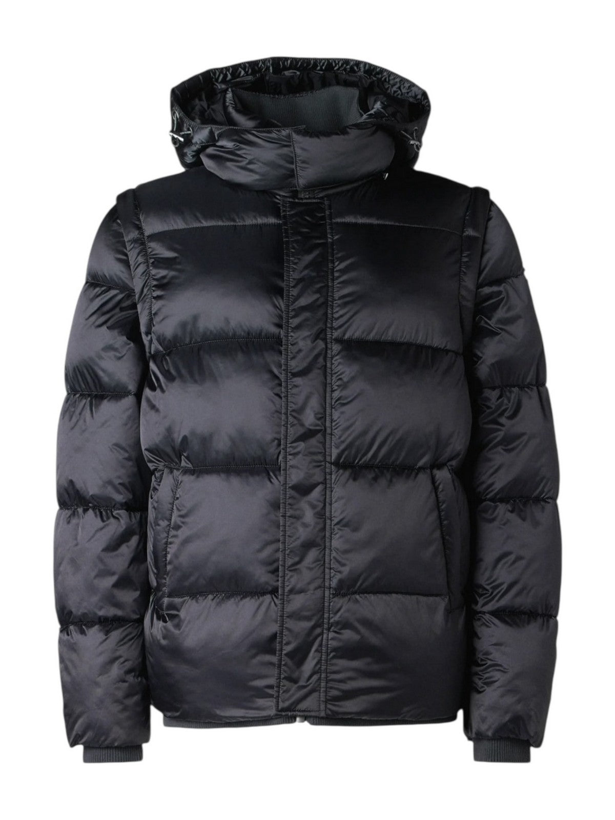 GUESS Giubbino Uomo METALLIZED PUFFA JACKET M5BL2L WGZF2 JBLK Jet Black A996