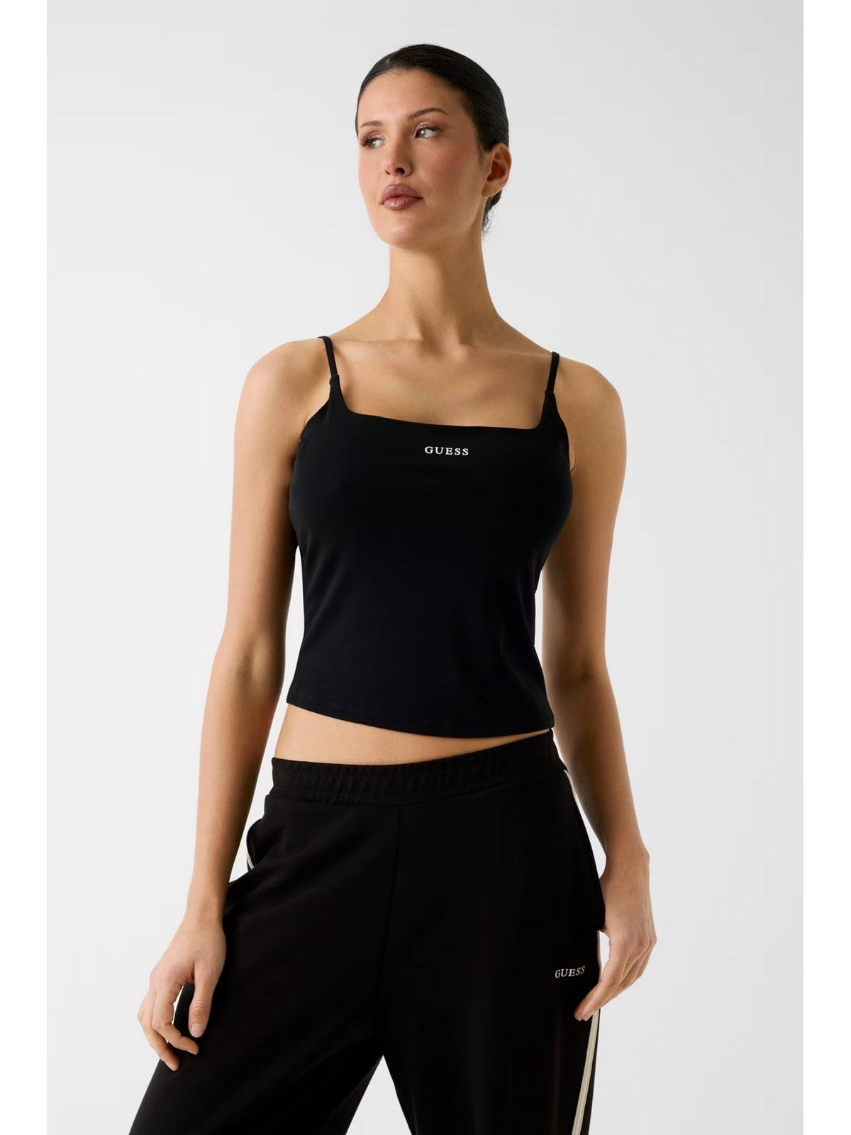 GUESS SPORT Top Donna JASMINE TOP V6GP18 K3470 JBLK Jet Black A996