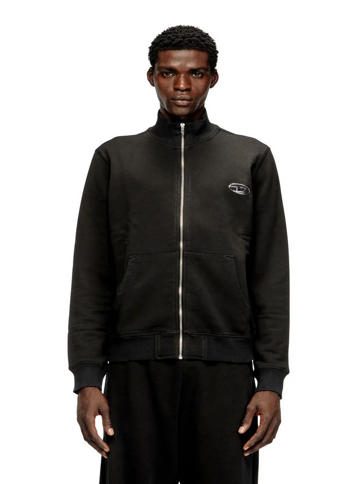 DIESEL Men's Sweatshirt S-GINN-ZIP-IOD SWEATSHIRT A21873 0BKBW 900 001 - BLACK