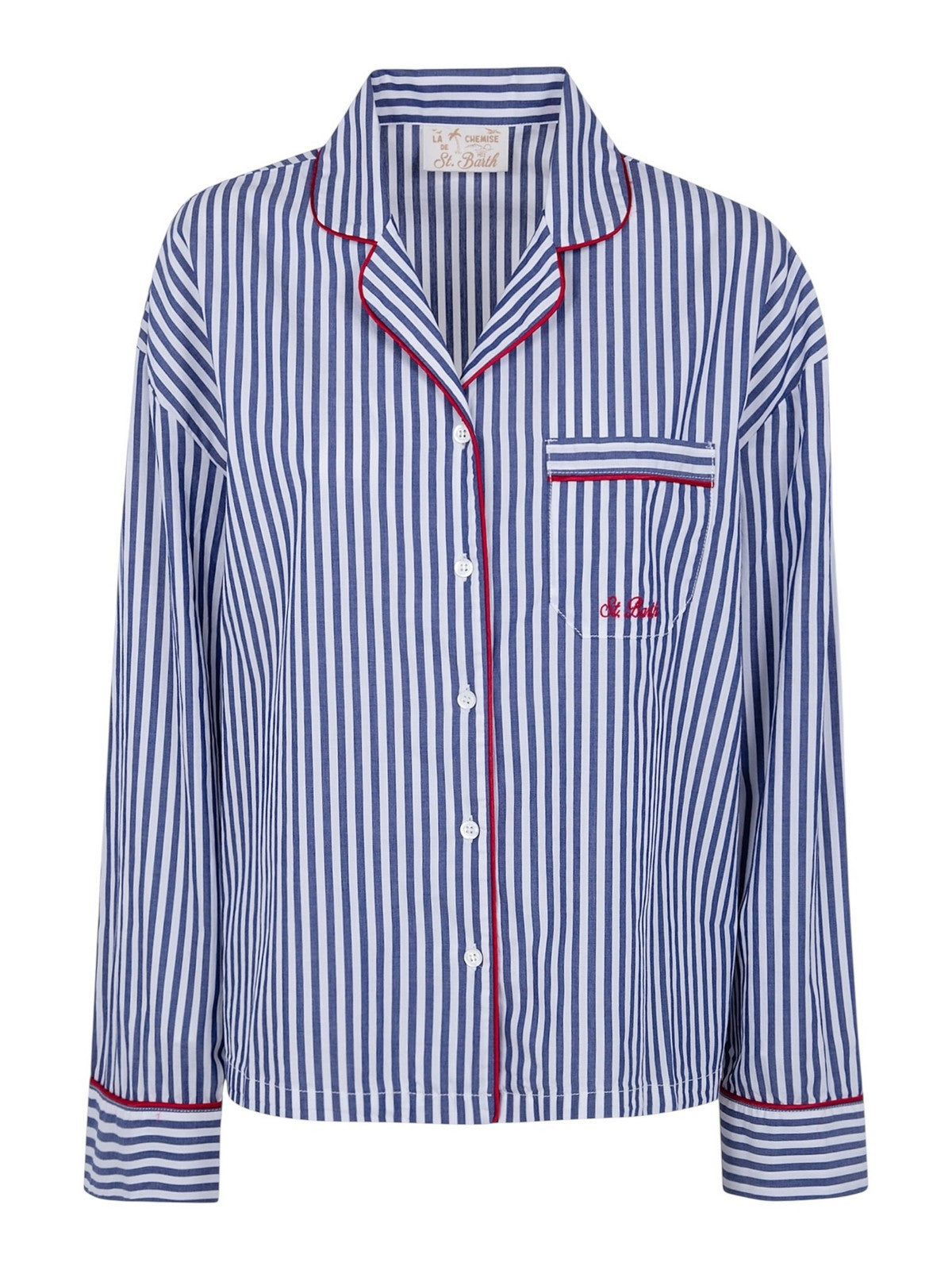 MC2 SAINT BARTH Camicia Donna ASTRA 01699L COTTON STRIPES V PIPING 61