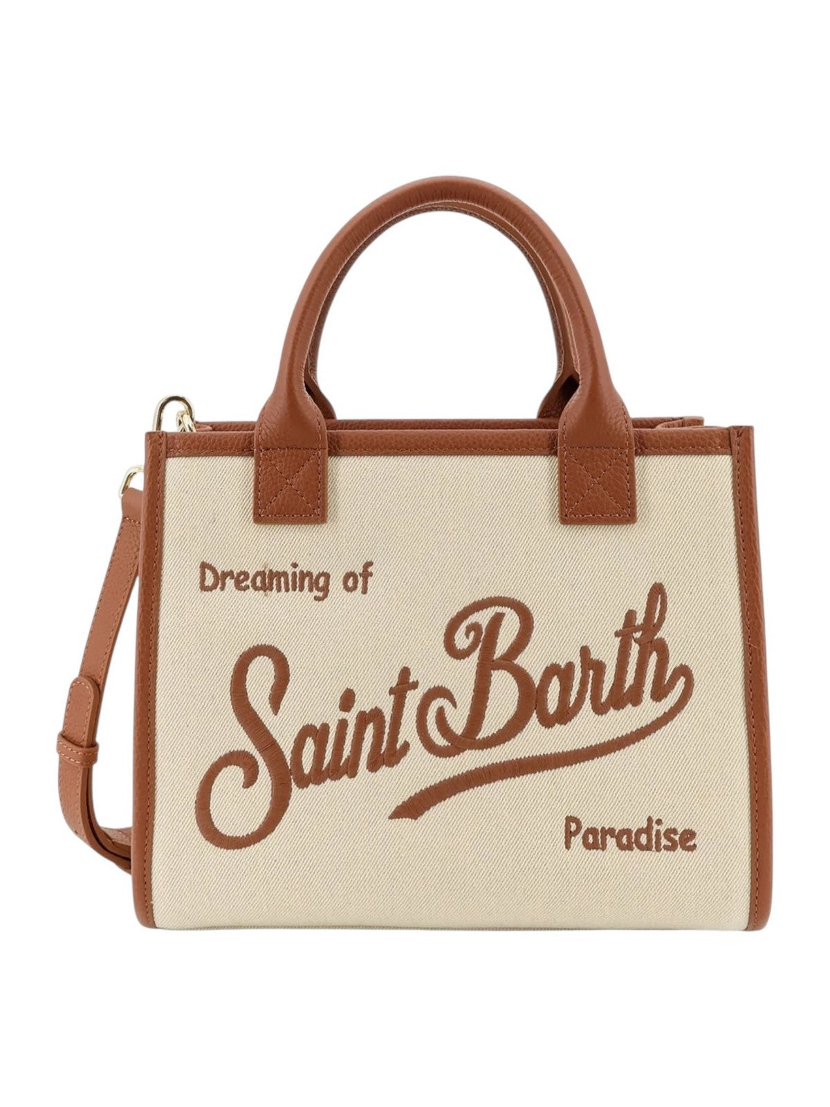 MC2 SAINT BARTH Borsa Donna VANITY BAG MIDI 01517L CANVAS GRAIN LEATHER 1019 EMB