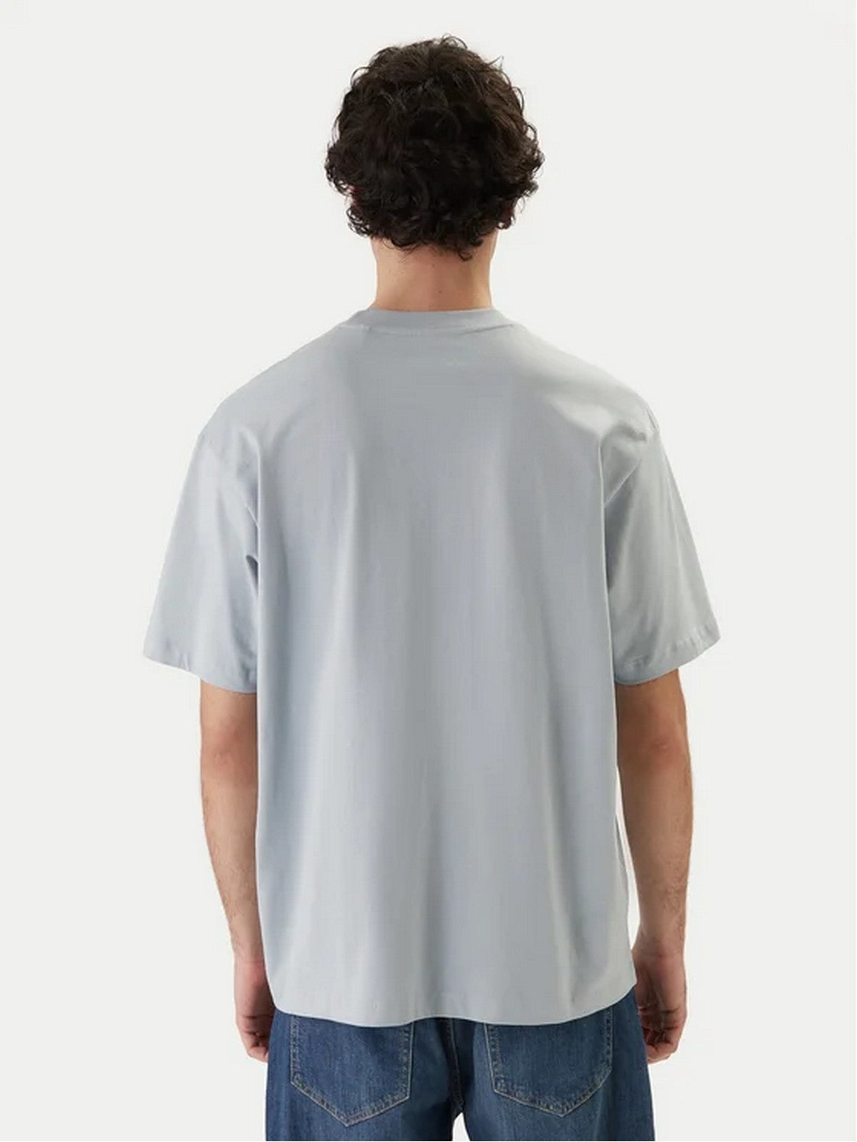 GUESS T-shirt Uomo GJ SS CN OS MINI TRIANGLE TEE M4YI46 K8FQ4 G7P4 AURA BLUE