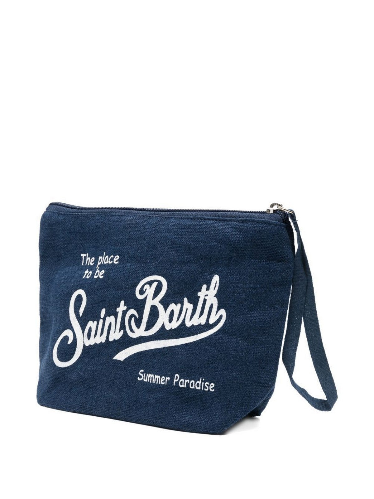 MC2 SAINT BARTH Pochette Unisex adulto ALINE LINEN 00119L LINEN 61 BLUE NAVY gioboutiqueweb