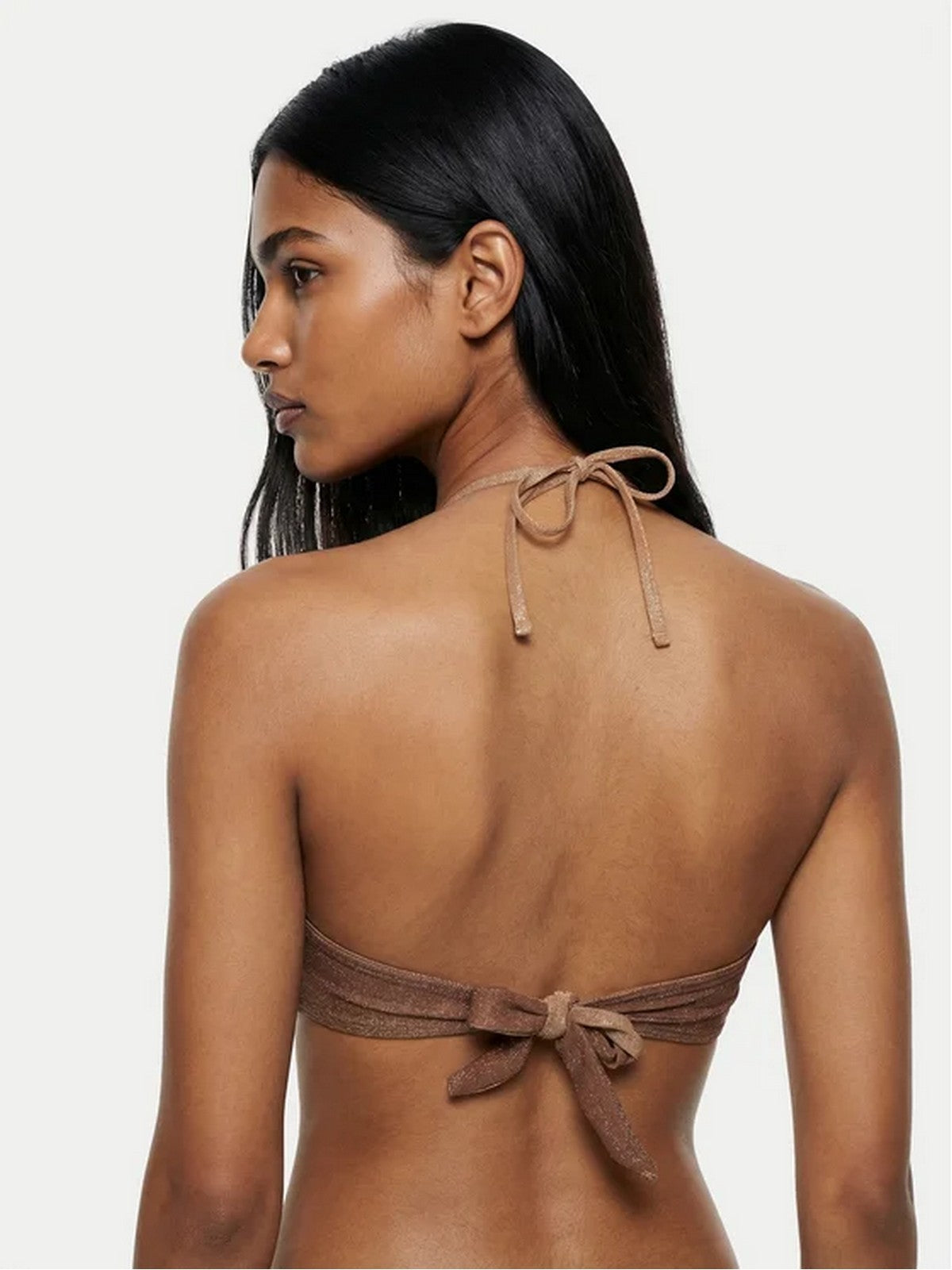 GUESS BEACHWEAR Costume da bagno Donna IRIS BANDEAU BRA E6GJ12 KF600 PMJQ BROWN SHADE AOP
