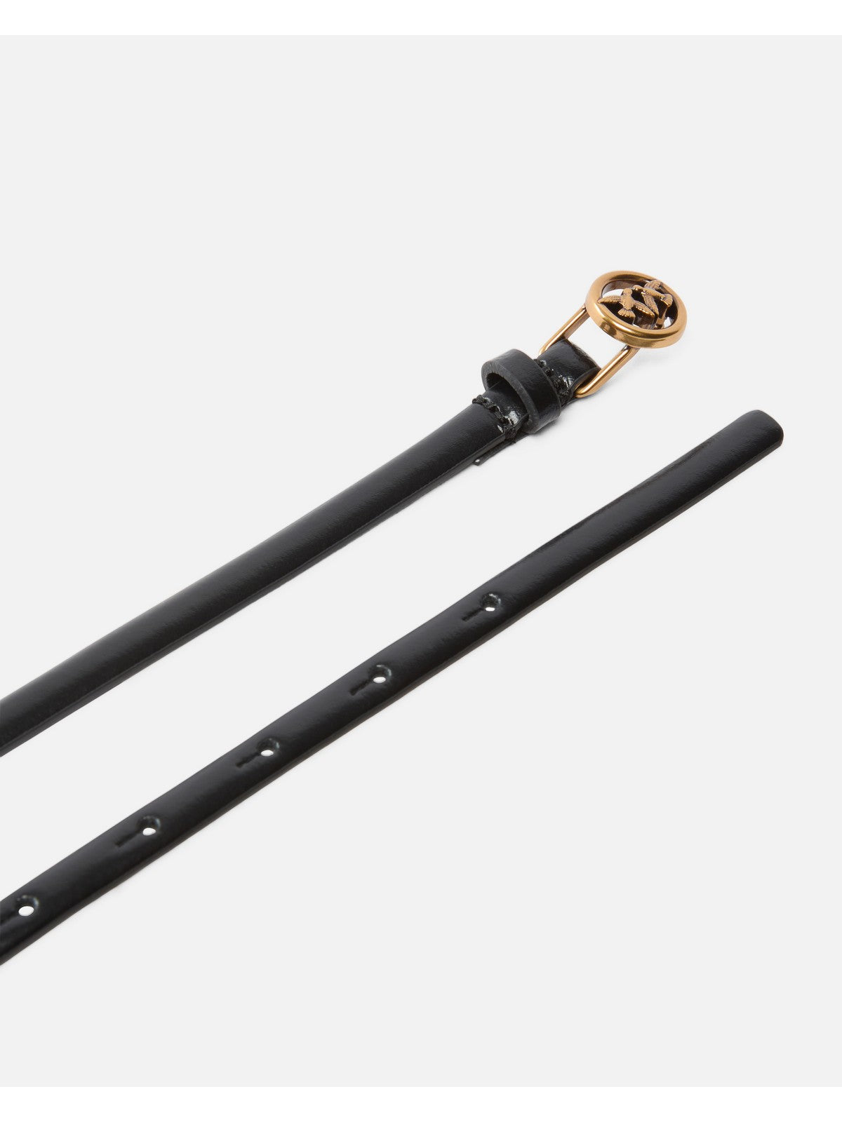 PINKO Cintura Donna THIN BELT H1 105481-A2QP Z99Q NERO-ANTIQUE GOLD gioboutiqueweb