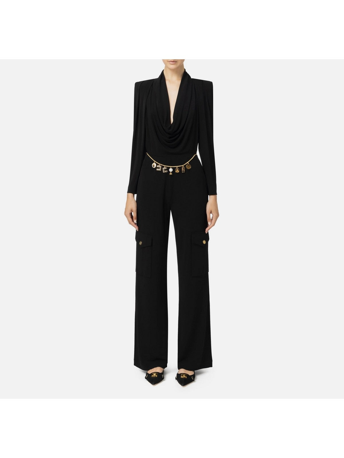 ELISABETTA FRANCHI Tuta Donna TU03147E2 110 Nero gioboutiqueweb
