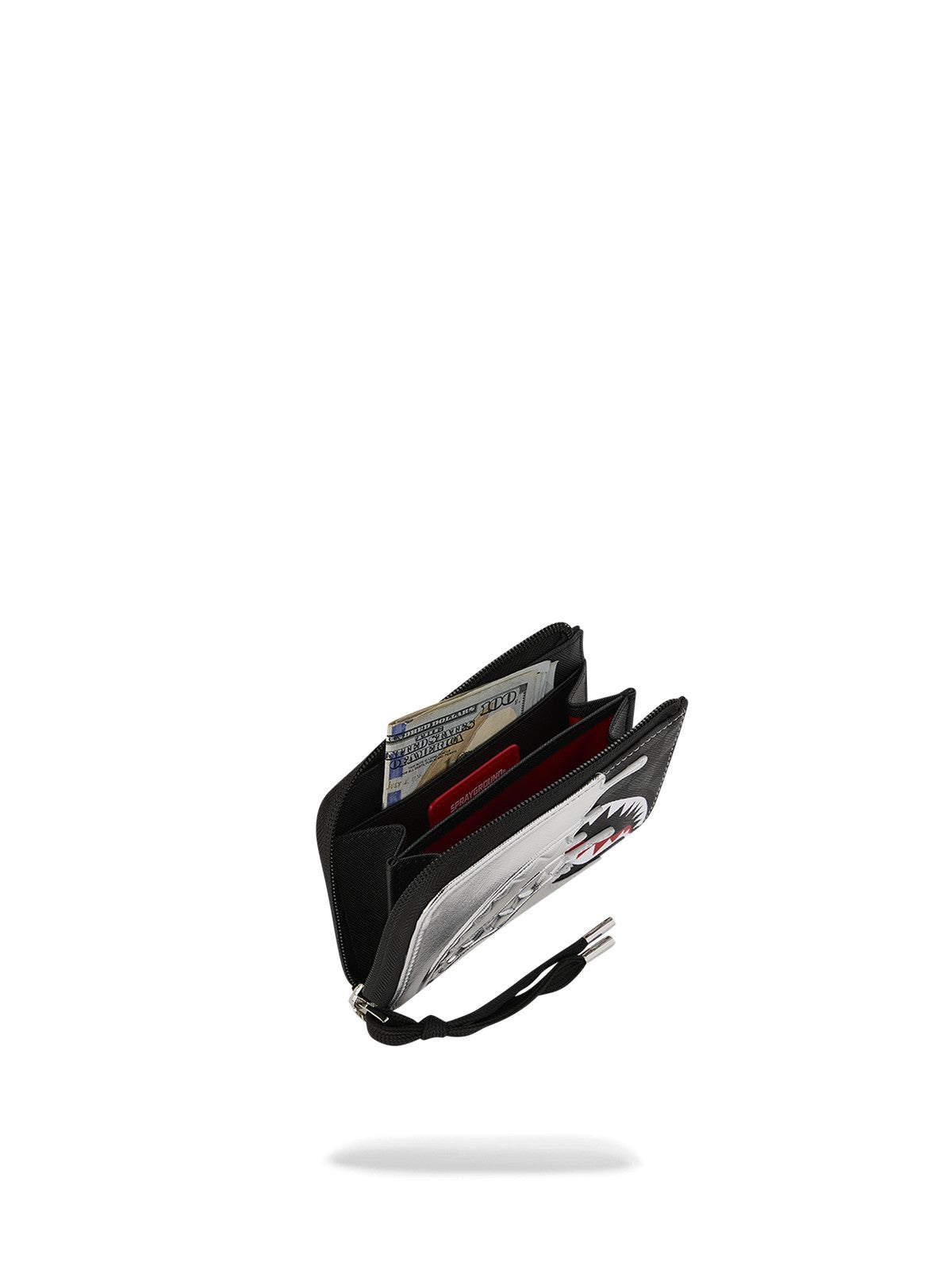 SPRAYGROUND Portafoglio Unisex adulto SILVER SIDE DRIP BLACK CHECK WALLET 910W8931NSZ Nero gioboutiqueweb