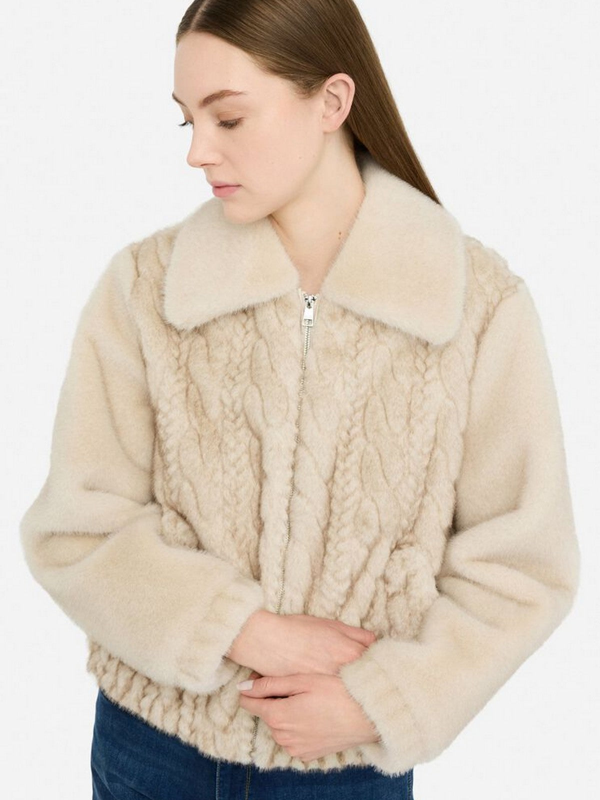 LIU JO WHITE Giubbino Donna MF5094E1044 W9868 NATURAL BEIGE gioboutiqueweb