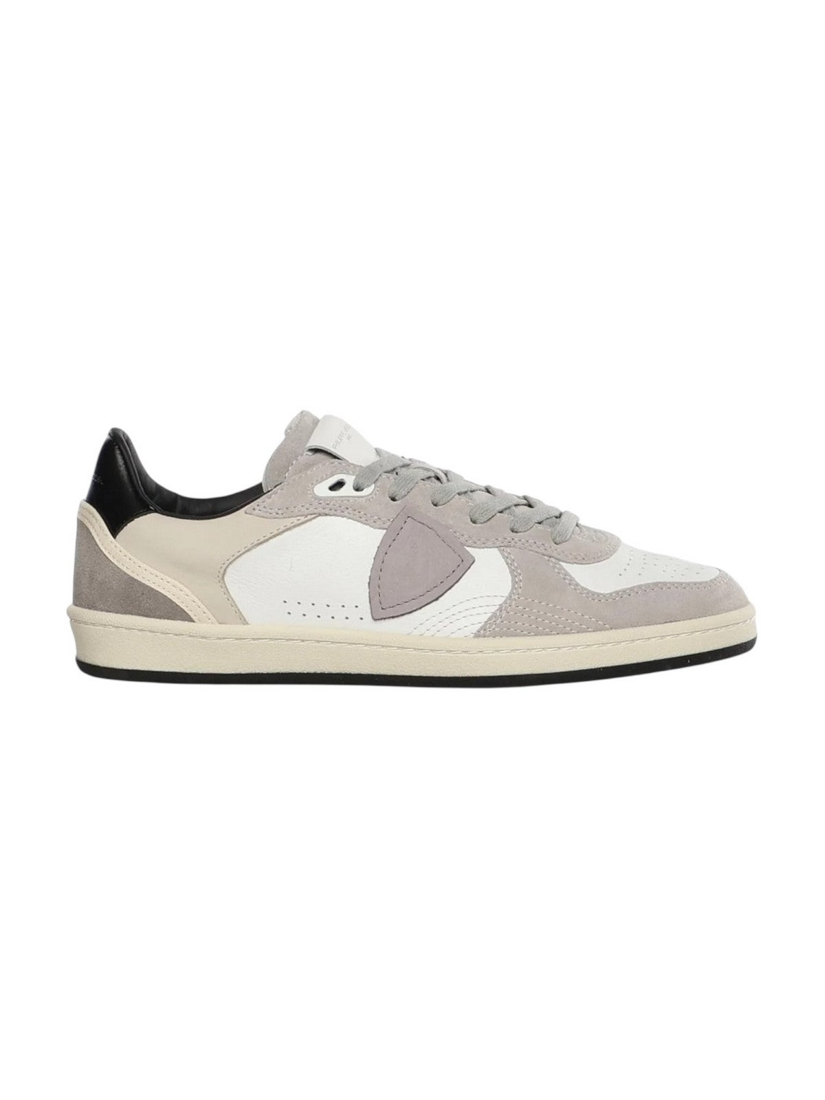 PHILIPPE MODEL Sneaker Uomo PGAL LOW MAN PGLU VD03 VEAU DAIM_BLANC NOIR