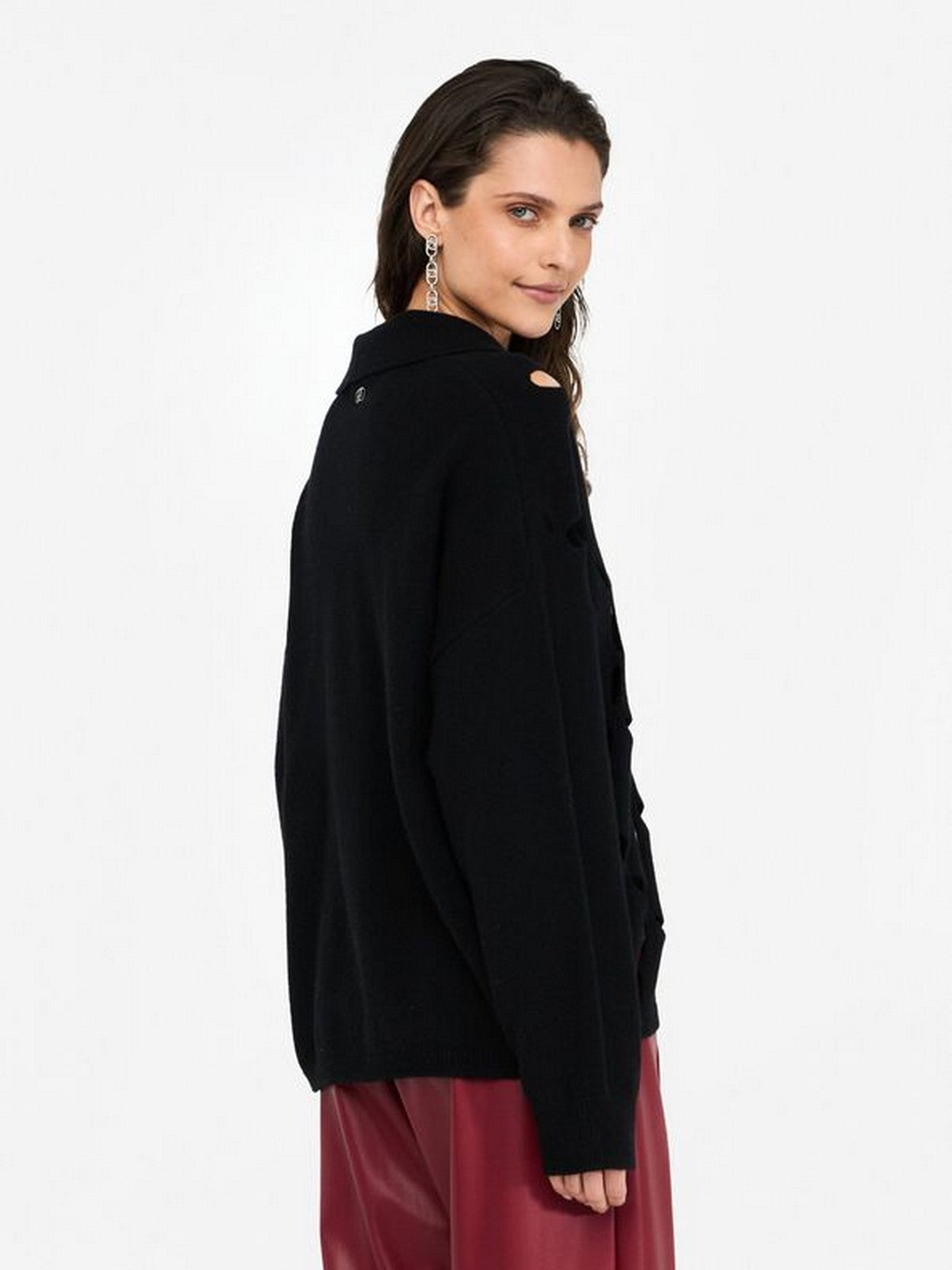 LIU JO WHITE Maglione Donna MF5038MS009 22222 Nero
