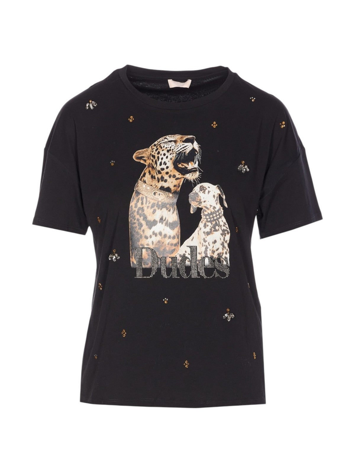 LIU JO WHITE T-shirt Donna WA6331JS904 P9327 Nero dudes LiuJo gioboutiqueweb