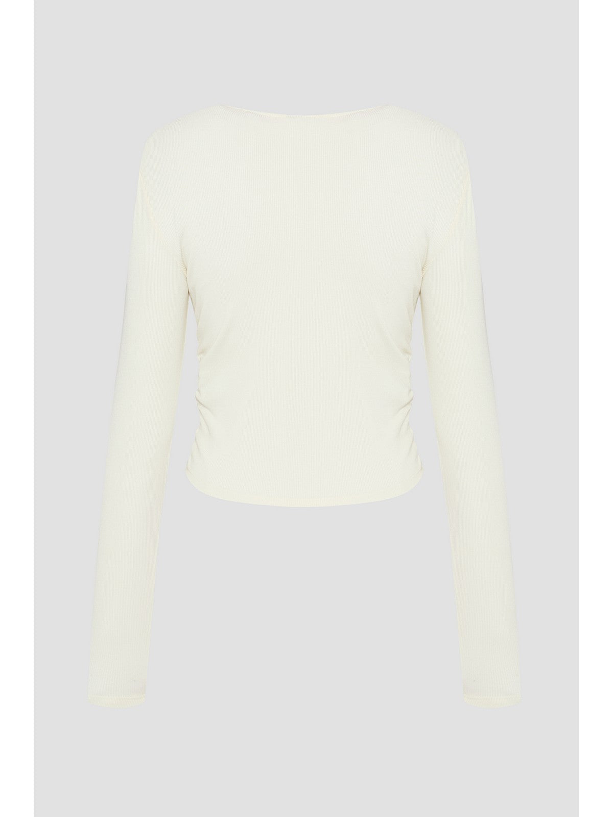GUESS SPORT Maglia Donna NAT RIB LS TOP V6RP08 KD932 G027 WHITE GLAM
