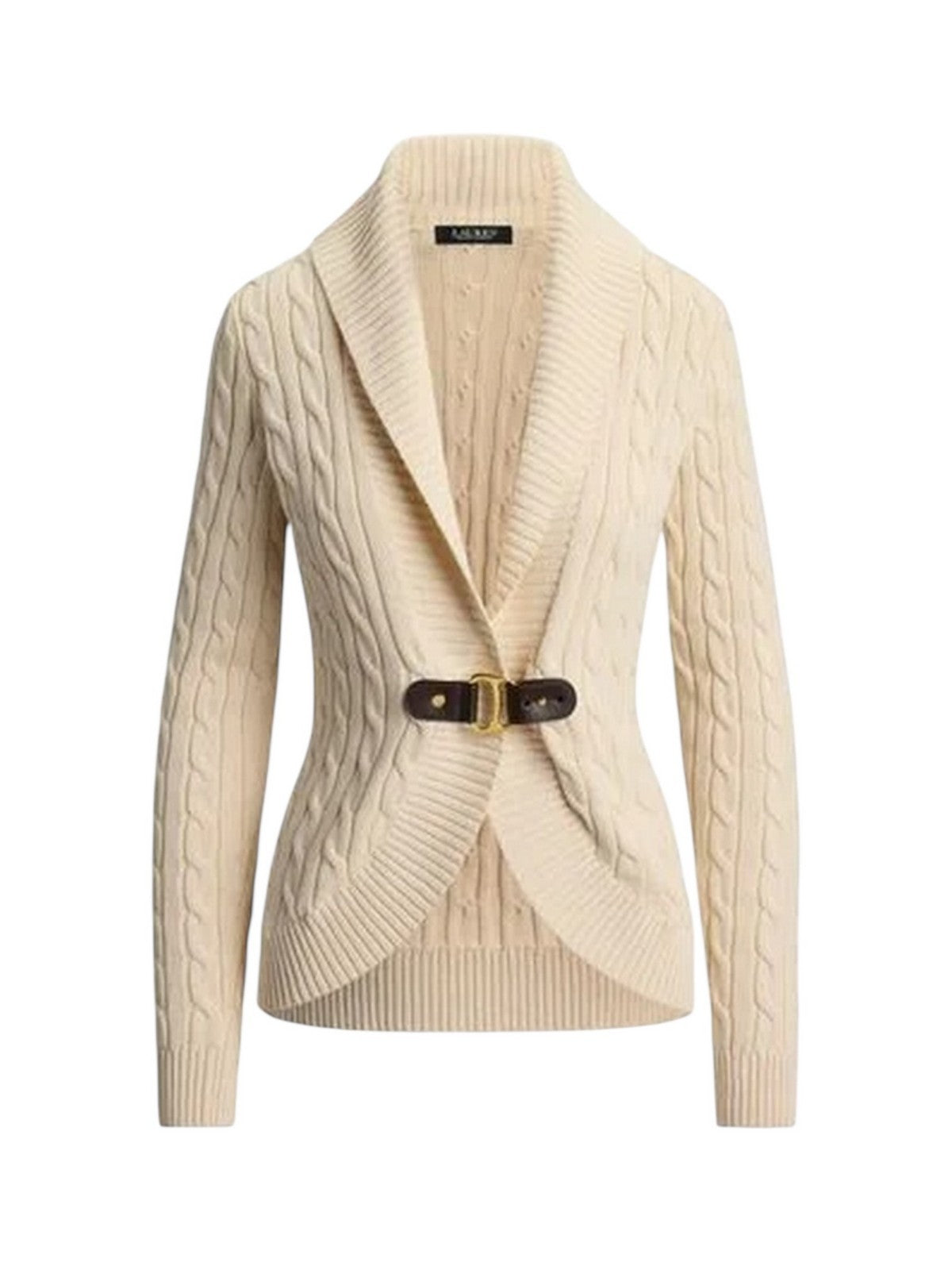 LAUREN RALPH LAUREN Cardigan Donna TAYSIR-LONG SLEEVE-CARDIGAN 200P03473 003 MASCARPONE CREAM gioboutiqueweb