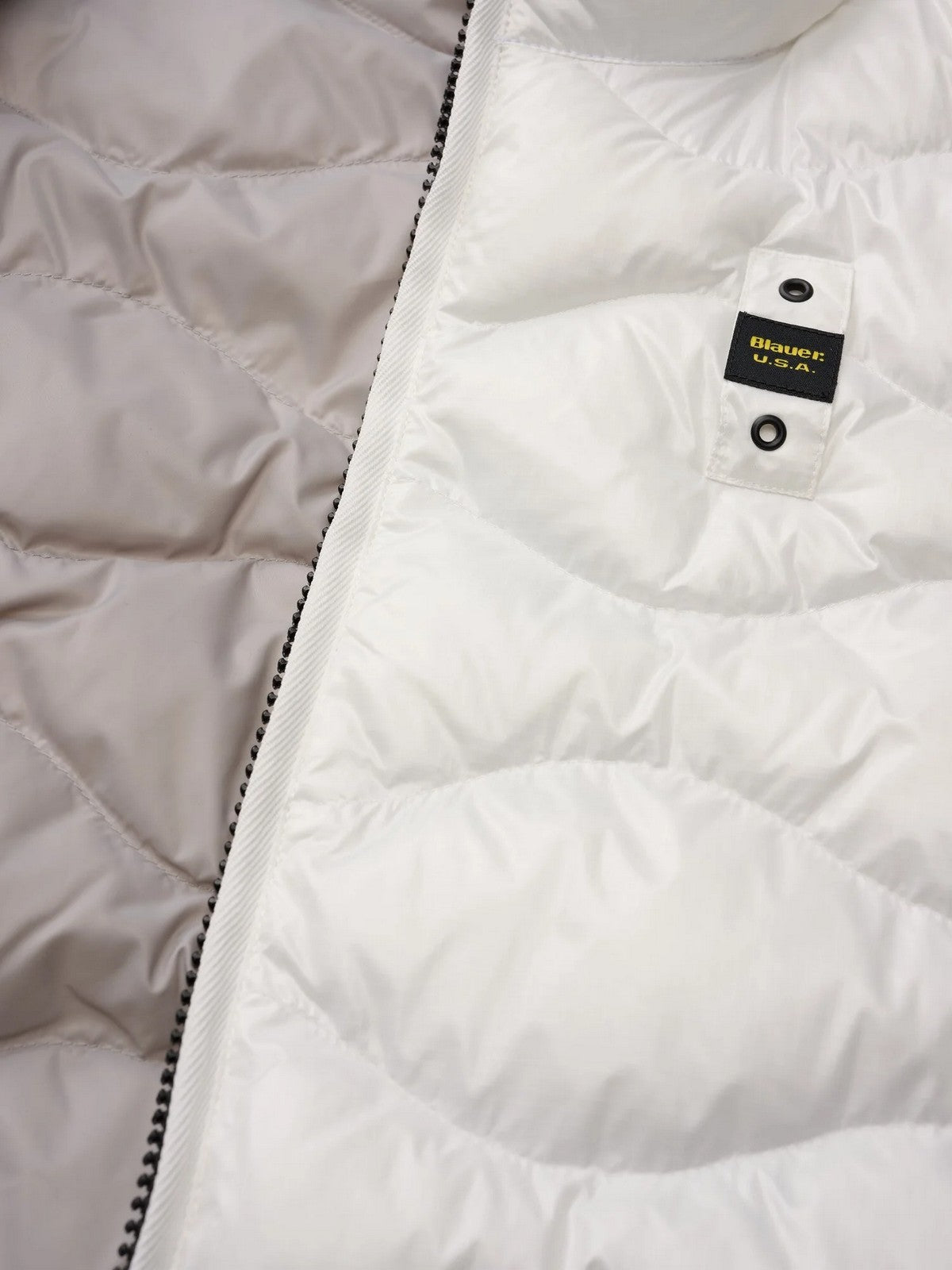 BLAUER Gilet Uomo DANNY 26SBLUX02184 005958 100GG BIANCO OTTICO int. GRIGIO NEBBIA gioboutiqueweb