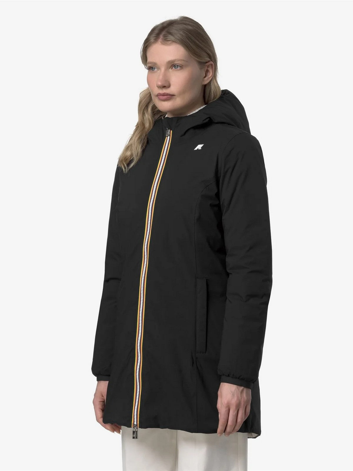 K-WAY Giubbino Donna DENISE ST THERMO DOUBLE K8134CW BC9 Black Pure - Beige C gioboutiqueweb