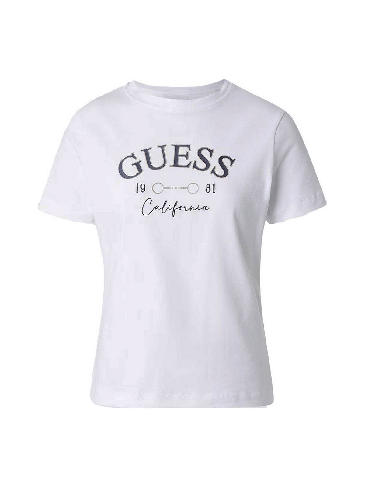 GUESS SPORT T-shirt Donna BEATRIZ CN SS T-SHIRT V6RI02 J1314 G011 PURE WHITE gioboutiqueweb