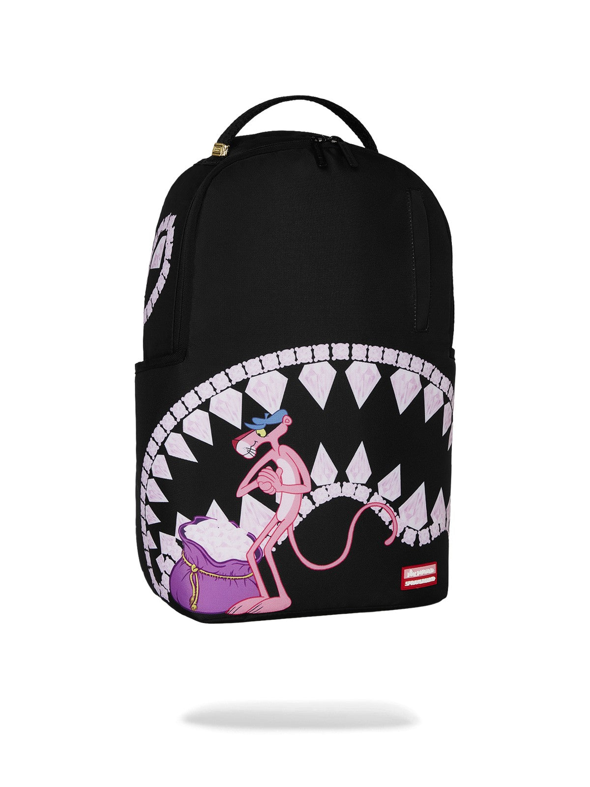 SPRAYGROUND Zaino Uomo PINK PANTHER DIAMOND SHARK DLXR BACKPACK 910B7423NSZ Nero gioboutiqueweb