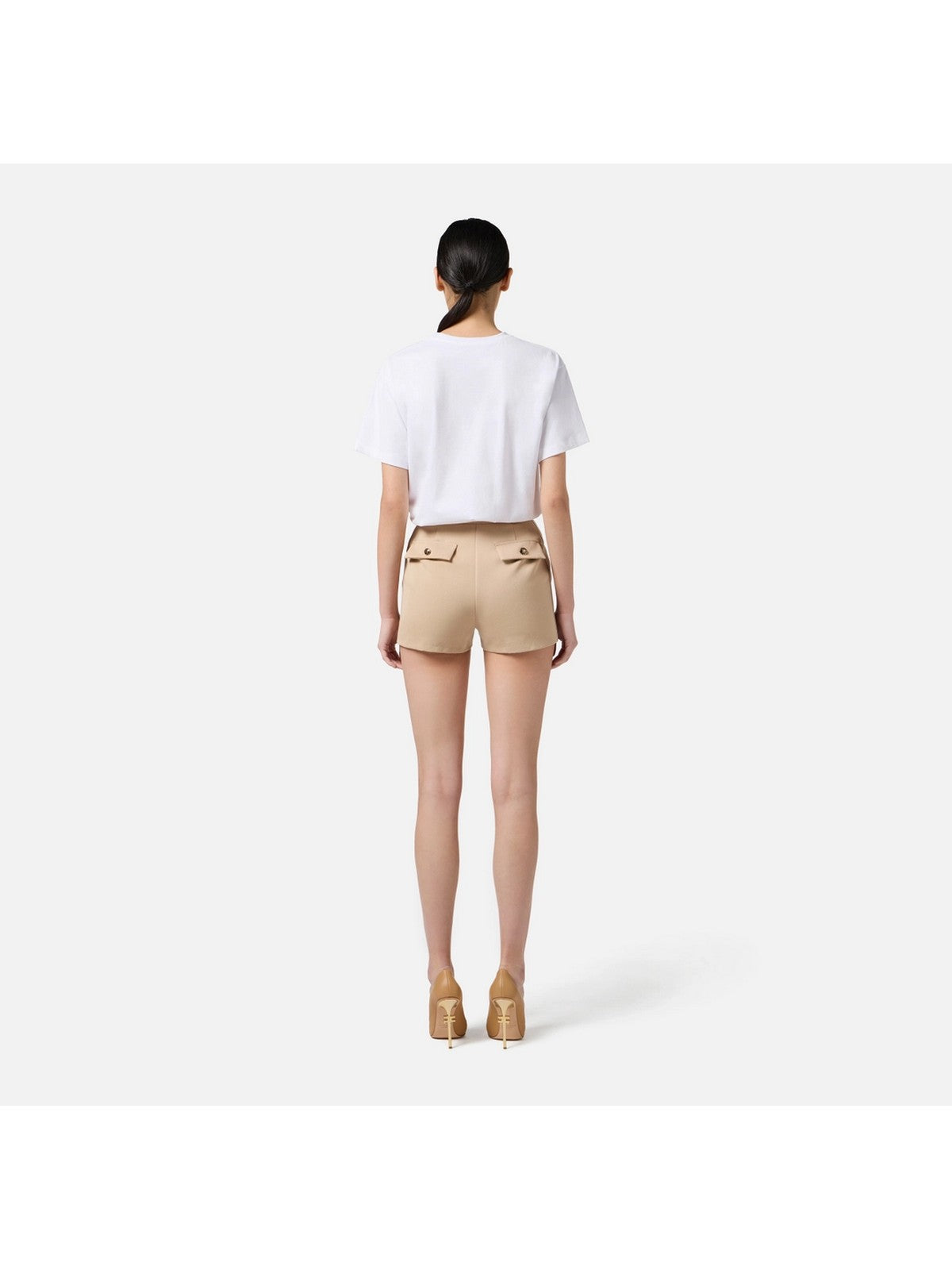 ELISABETTA FRANCHI T-shirt Donna MA02456E2 270 GESSO gioboutiqueweb