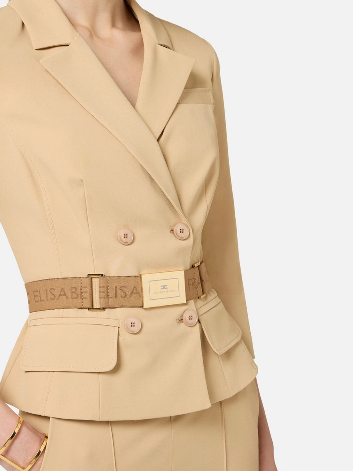 ELISABETTA FRANCHI Giacca Donna GI22461E2 470 CAMMELLO gioboutiqueweb