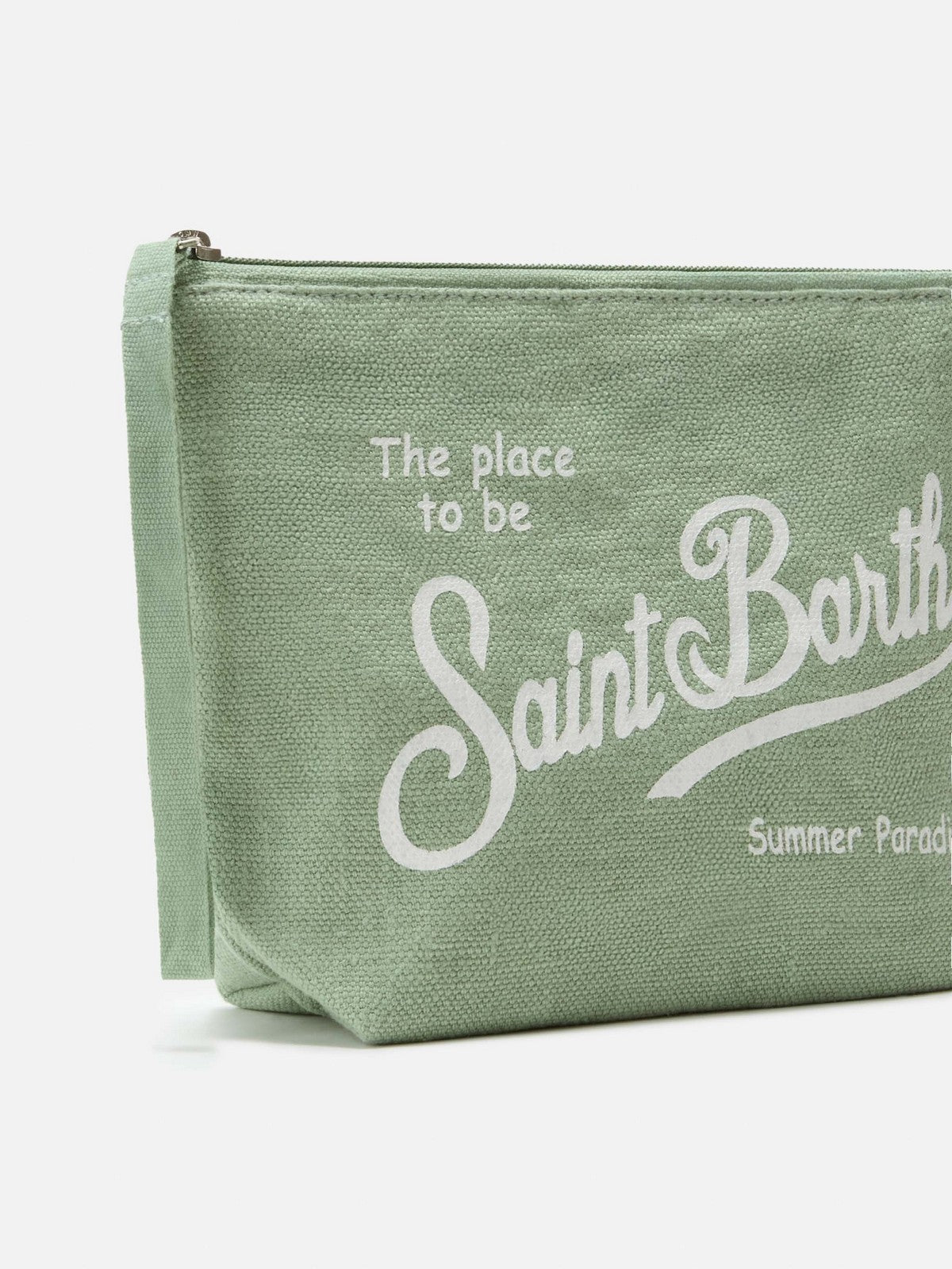 MC2 SAINT BARTH Pochette Unisex adulto ALINE LINEN 00265L LINEN 53 SAGE gioboutiqueweb