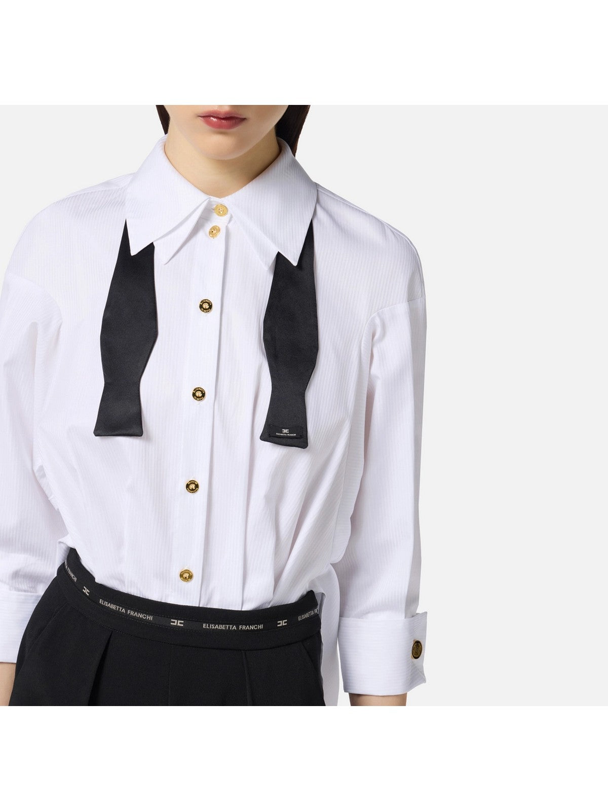 ELISABETTA FRANCHI Tuta Donna TU05656E2 221 BIANCO/NERO gioboutiqueweb