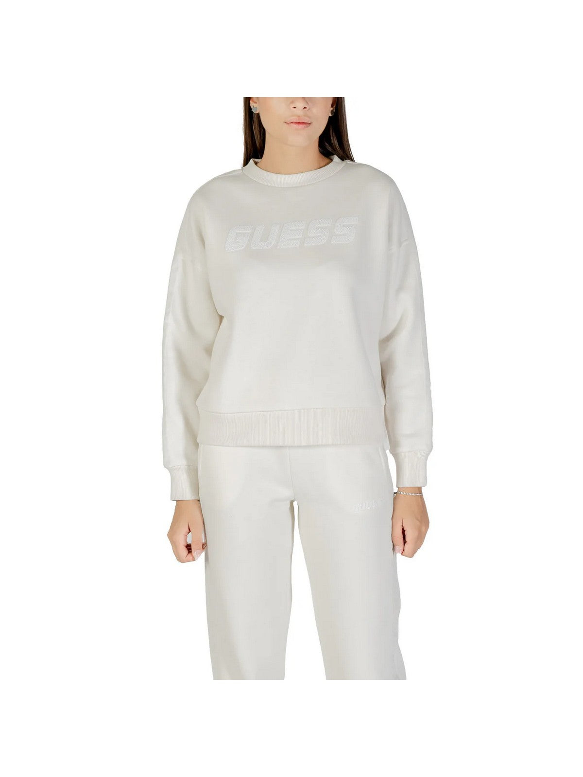 GUESS SPORT Felpa Donna V5BQ10 KB681 G1O6 DOVE WHITE