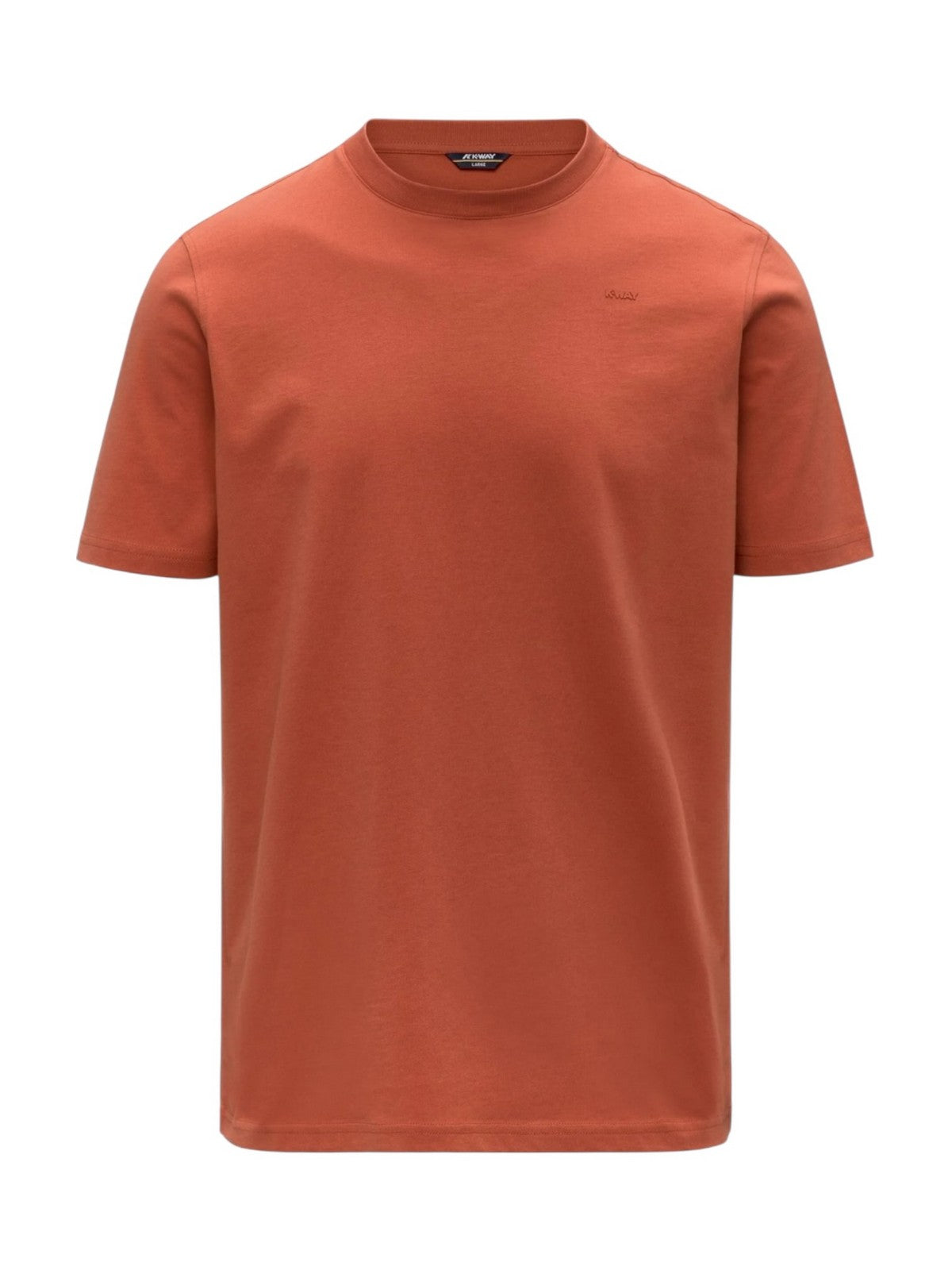 K-WAY T-shirt Uomo ODOM JERSEY MICRO LETTERING K81489W 896 Orange Brownish