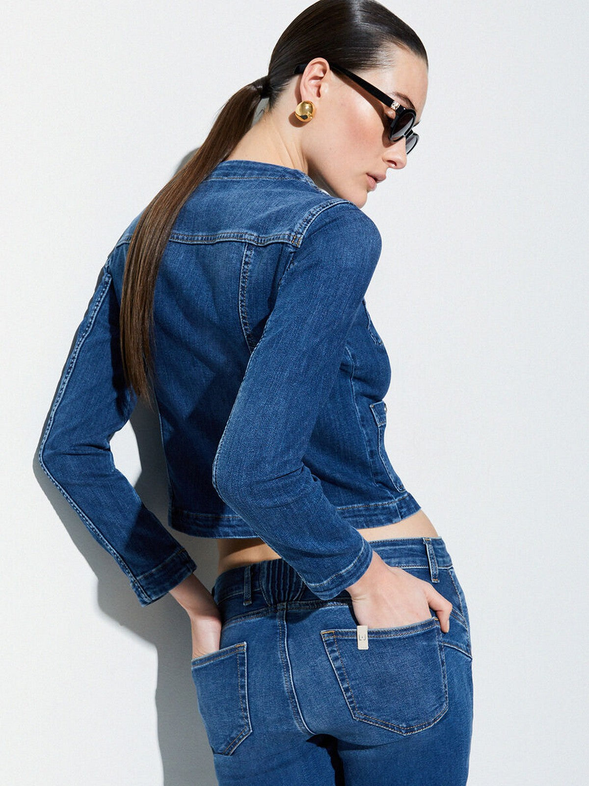 LIU JO BLUE DENIM Giubbino Donna UA6260D0275 78988 Den.Blue dk.buttons gioboutiqueweb