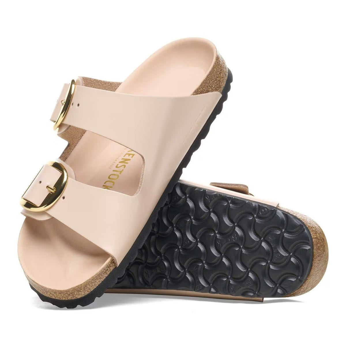 BIRKENSTOCK Sandalo Donna Arizona Big Buckle HEX shine new beige,Natural Lea 1026553 Beige