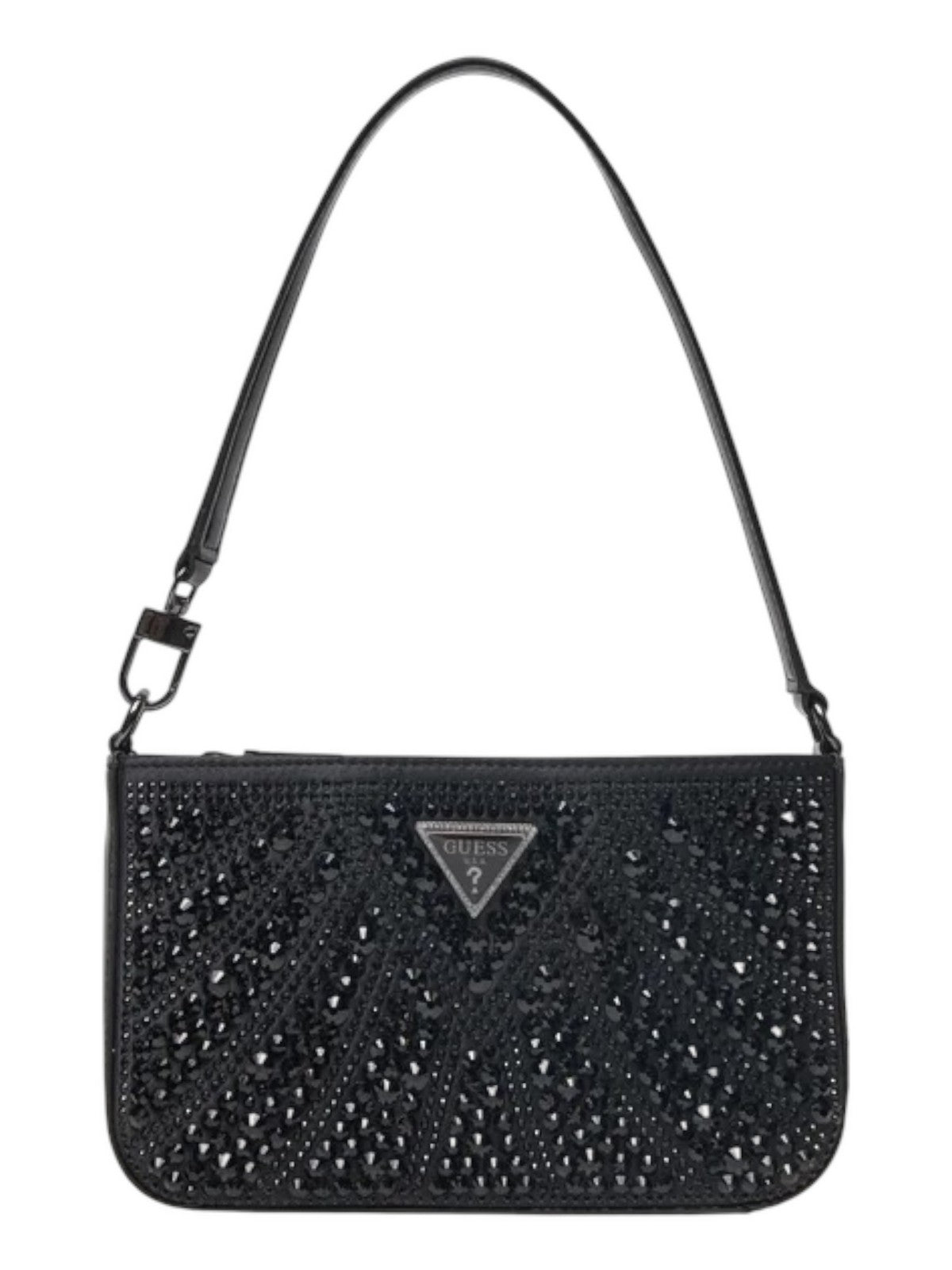 GUESS Borsa Donna BEAUVOIR MINI TOP ZIP SHDR BAG HWXM95 28720 BLA Nero gioboutiqueweb
