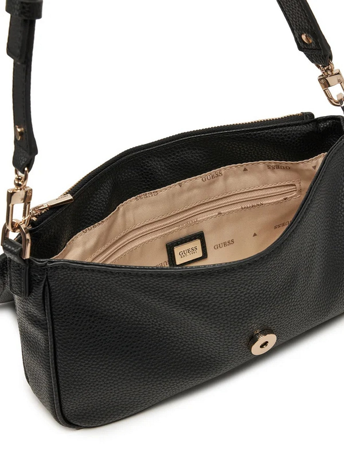 GUESS Borsa Donna CIRCE FLAP SHOULDER BAG HWBG96 42190 BLA Nero gioboutiqueweb