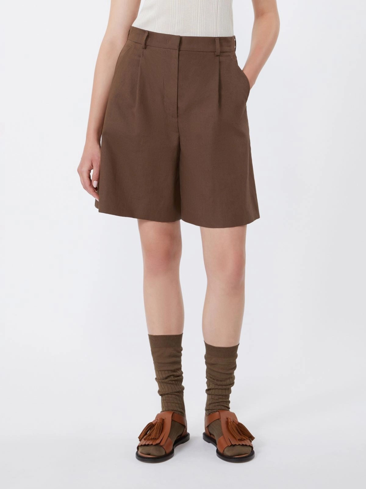 MAX MARA WEEKEND Pantaloncino Donna WKDECUBA 2615141022600 013 CIOCCOLATO gioboutiqueweb