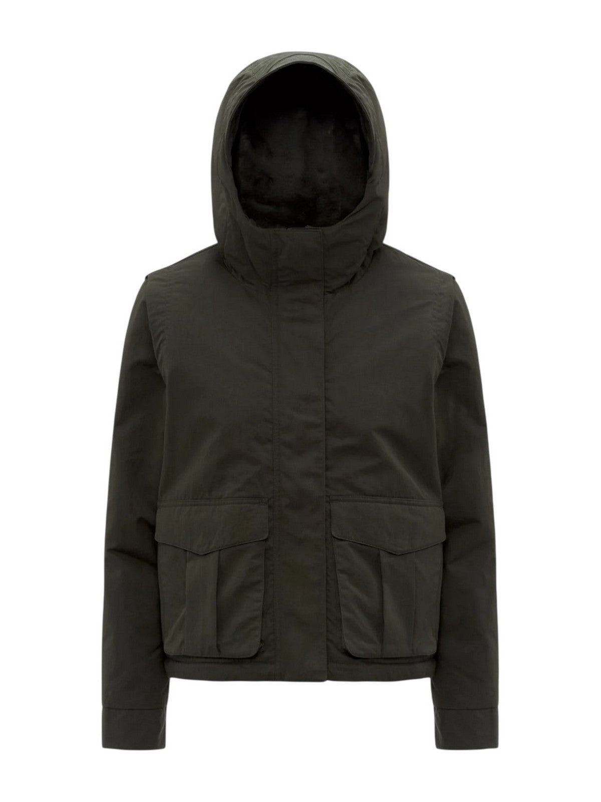 K-WAY Giubbino Donna IDELER COTTON FEEL K7136FW BB3 GREEN BLACKISH-GREEN