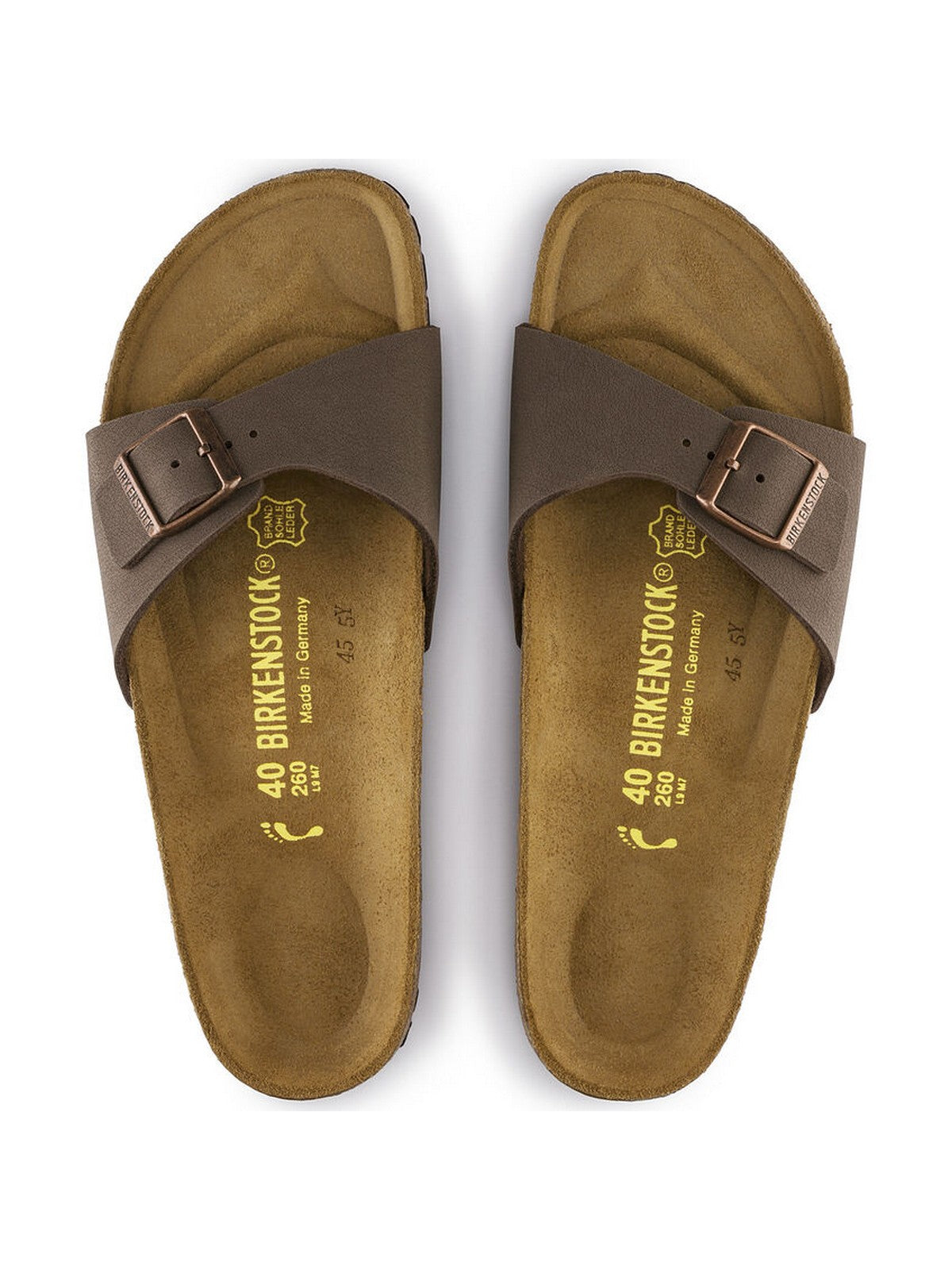 BIRKENSTOCK Sandalo Unisex adulto Madrid mocca, Birkibuc 040093 MOCCA gioboutiqueweb