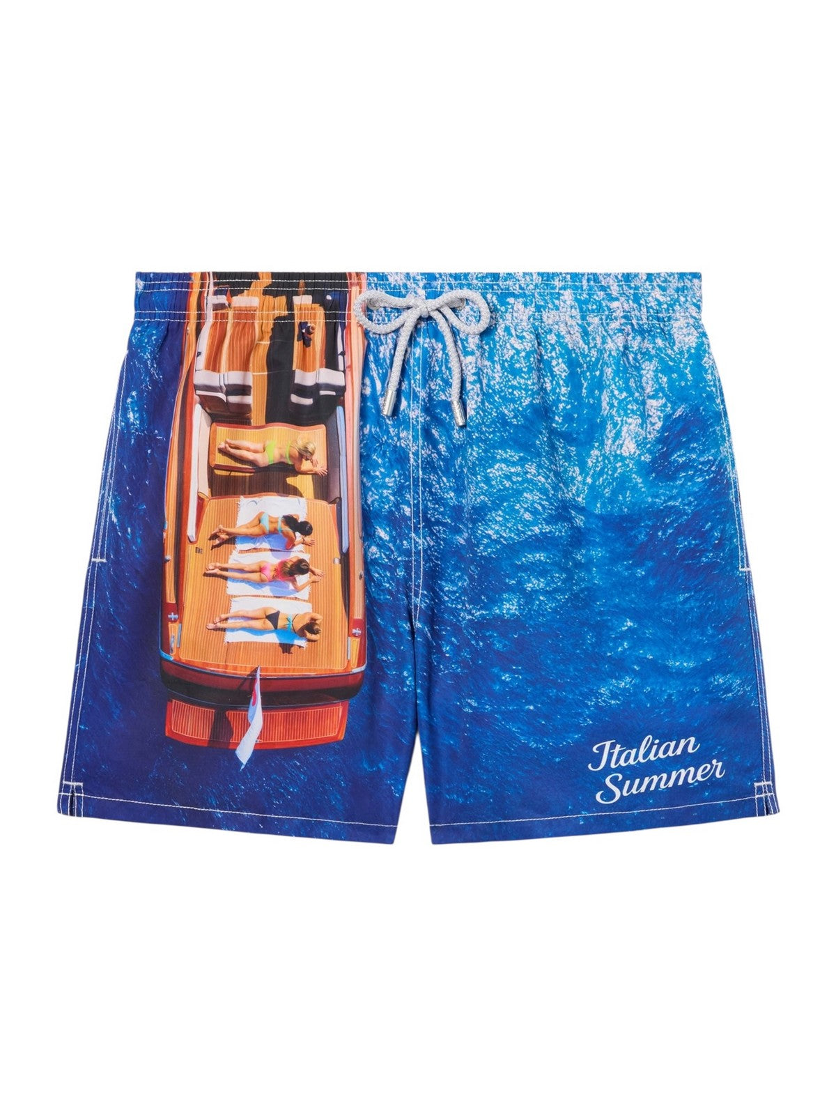 MC2 SAINT BARTH Costume da bagno Uomo GUSTAVIA PLACED PRINT 08217L RD BOAT VINTAGE LIFE 61
