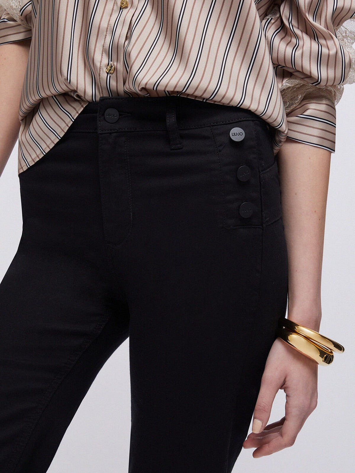 LIU JO WHITE Pantalone Donna WA6403T367A 22222 Nero gioboutiqueweb