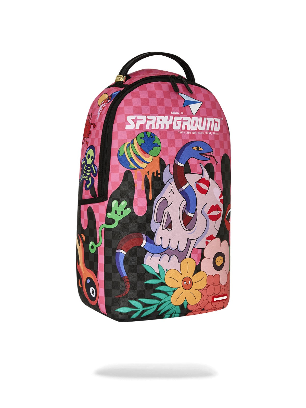SPRAYGROUND Zaino Uomo WTF SKULL DRIP DLXSV BACKPACK 910B7604NSZ ROSA gioboutiqueweb