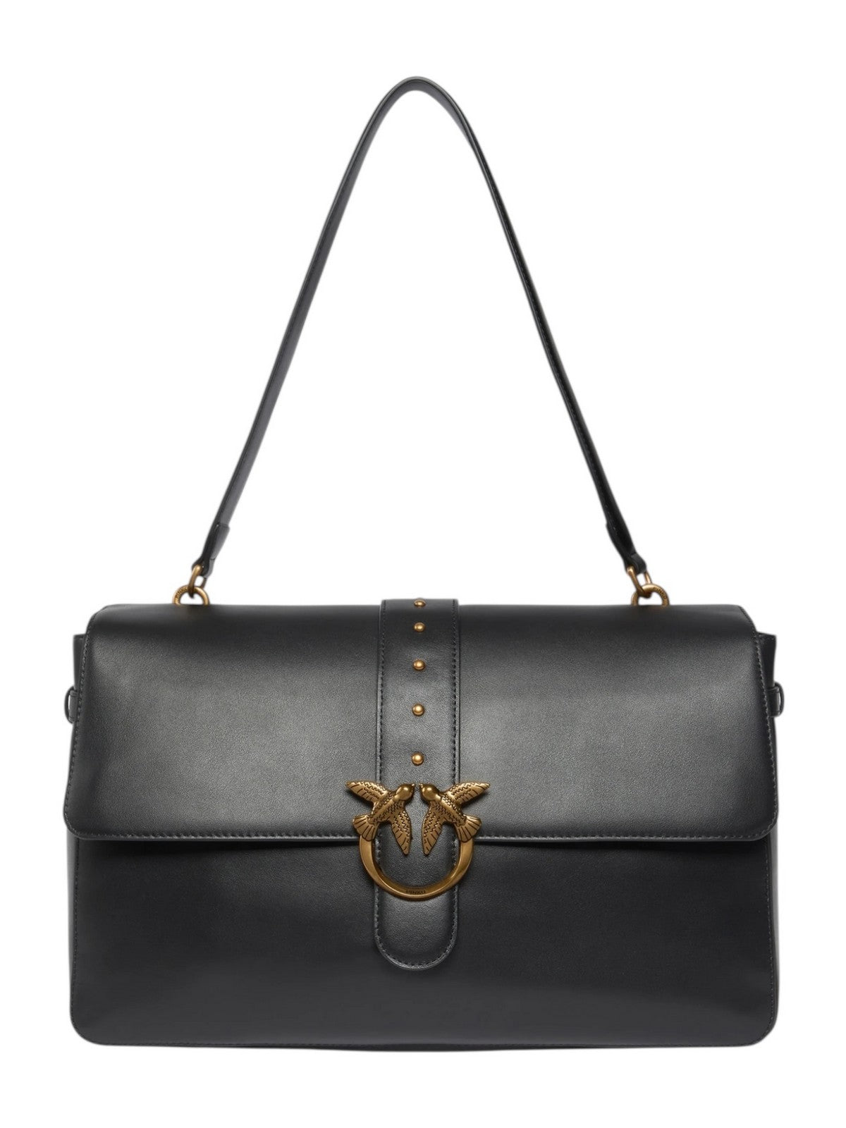 PINKO Borsa Donna LOVE ONE EXTRA SLOUCHY VITELLO 105067-A0QO Z99Q NERO-ANTIQUE GOLD gioboutiqueweb
