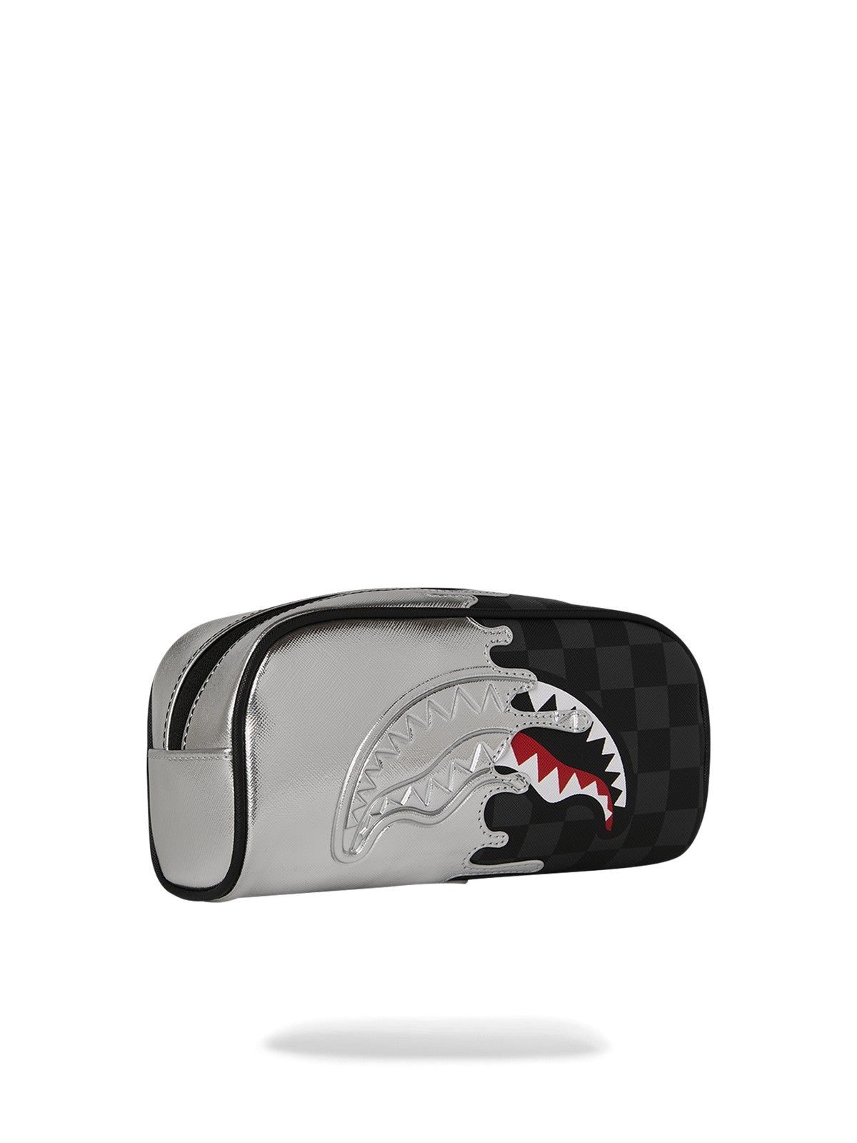SPRAYGROUND Pochette Unisex adulto SILVER SIDE DRIP BLACK CHECK PENCIL POUCH 910B8927NSZ Nero gioboutiqueweb
