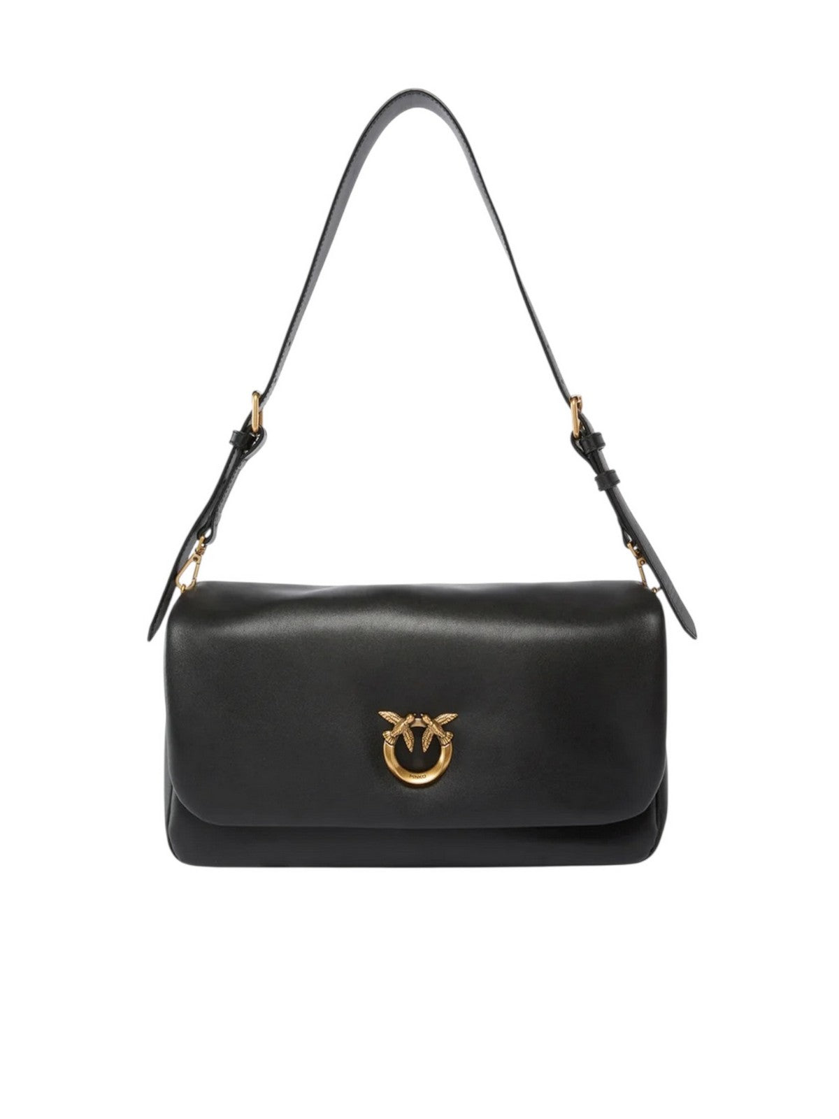 PINKO Borsa Donna CLICK SOFT HORIZONTAL HANDLE C 106178-A0QO Z99Q NERO-ANTIQUE GOLD gioboutiqueweb