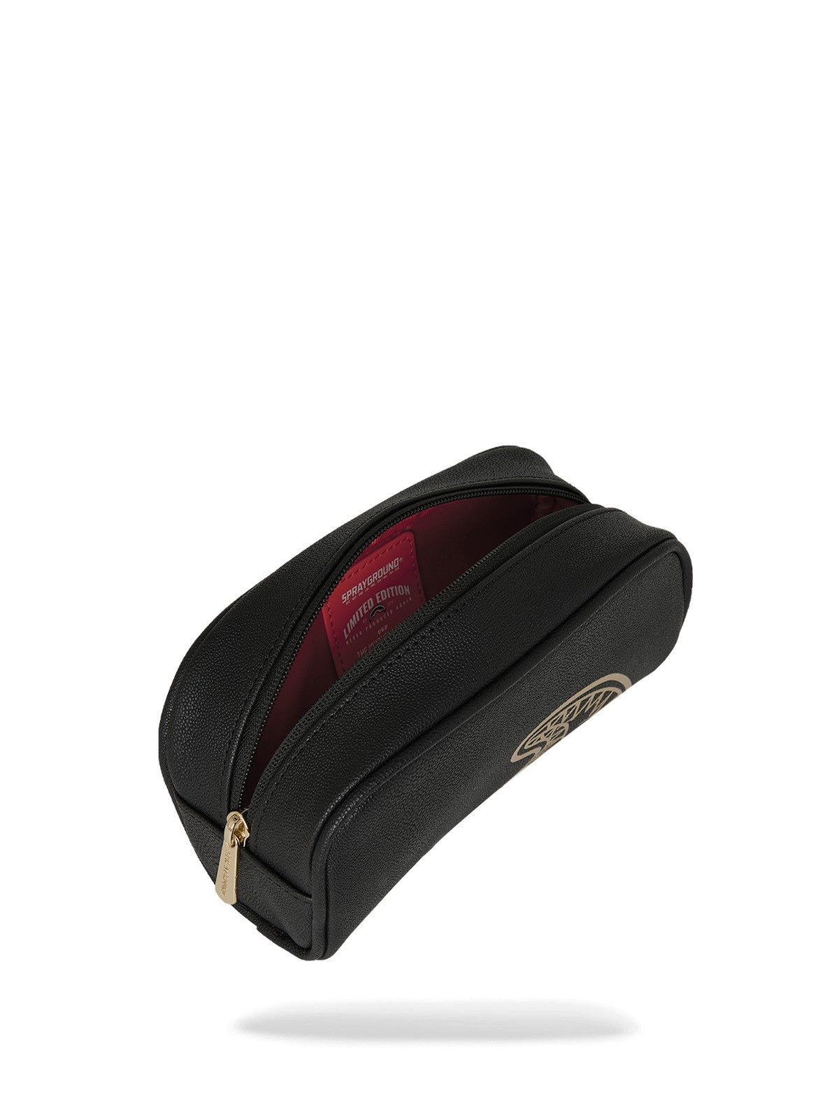 SPRAYGROUND Pochette Unisex adulto THAT GOLD DRAP PENCIL POUCH 910B8982NSZ Nero gioboutiqueweb