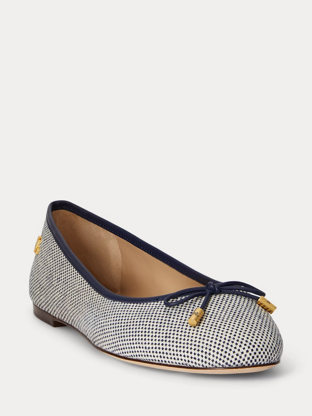 LAUREN RALPH LAUREN Ballerina Donna JAYNA 802P04387 002 NATURAL/RFND NAVY/RFND NAVY